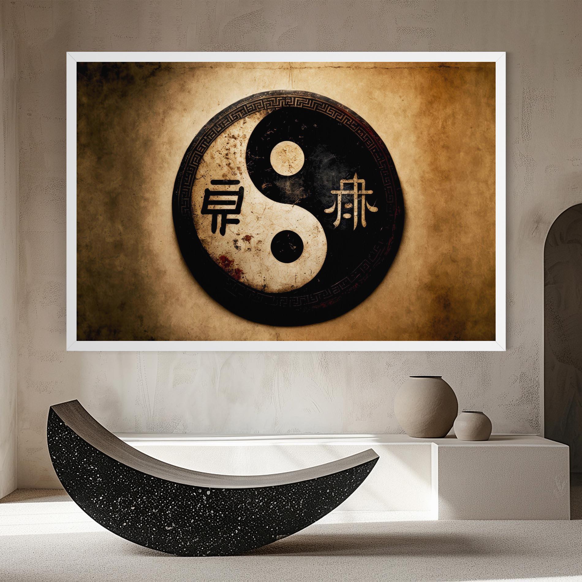 Vászonkép Chinese Yinyang mockup 8