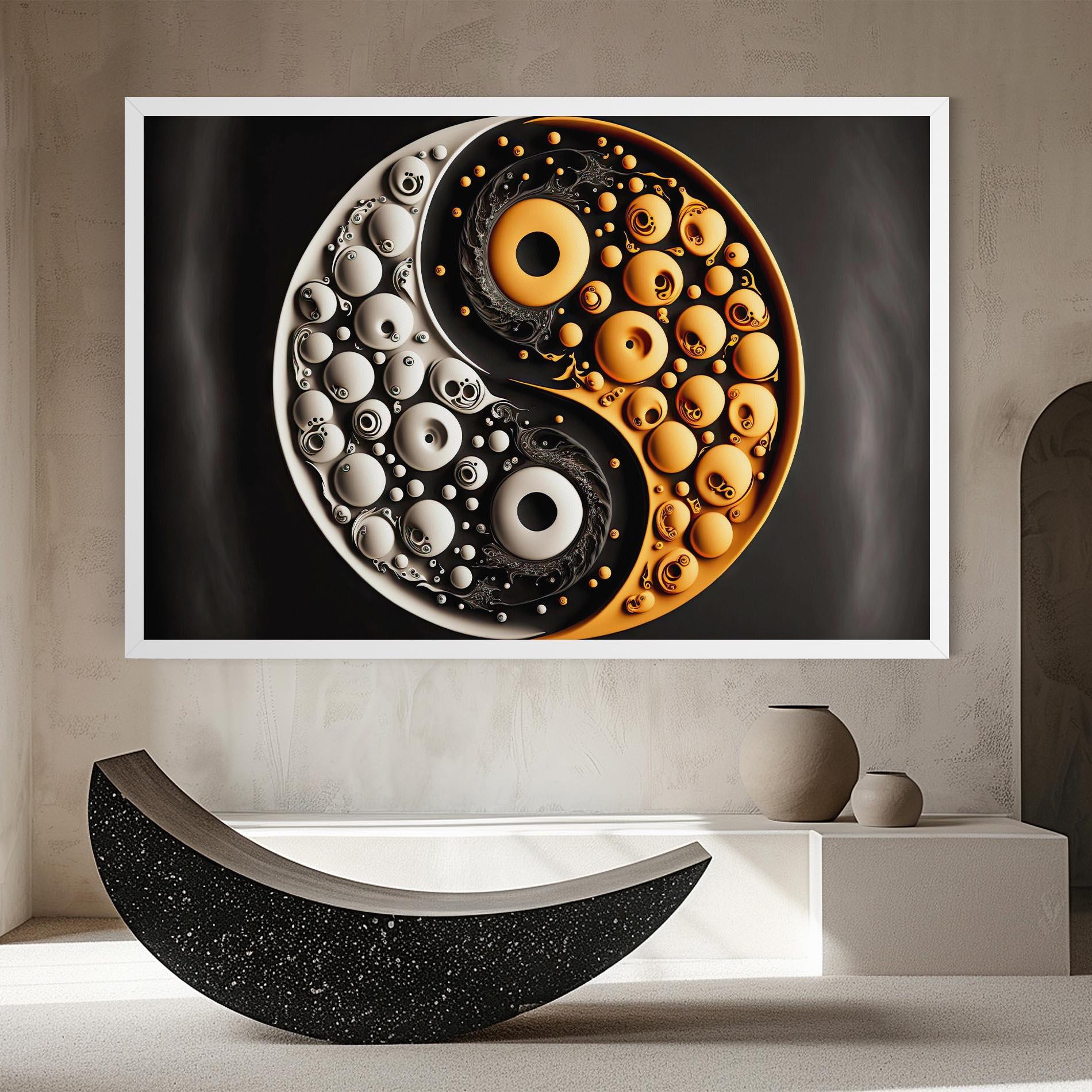 Vászonkép Cream Balls Yinyang mockup 8