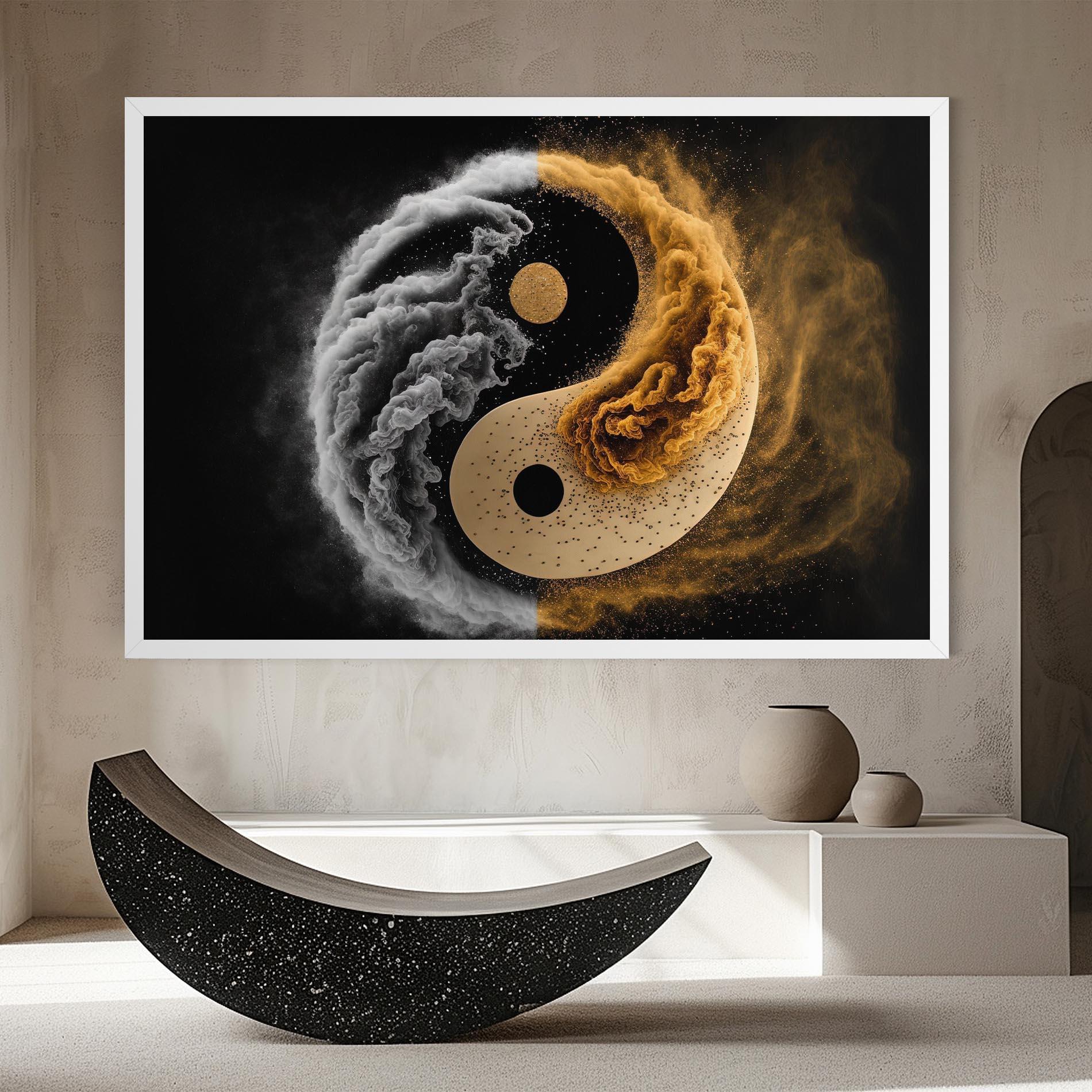 Vászonkép Cream Smoke Yinyang mockup 8
