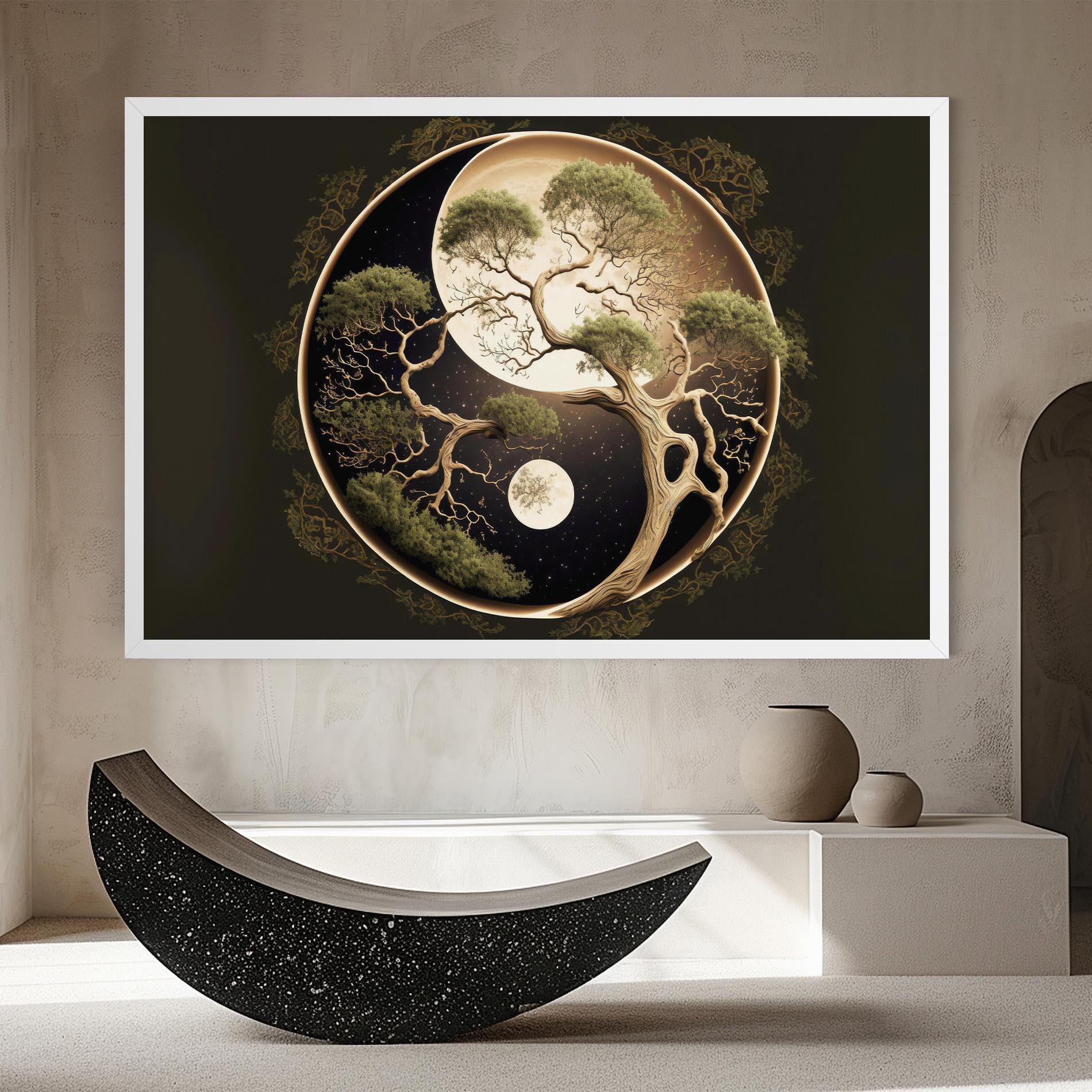 Vászonkép Green Tree Yinyang mockup 8
