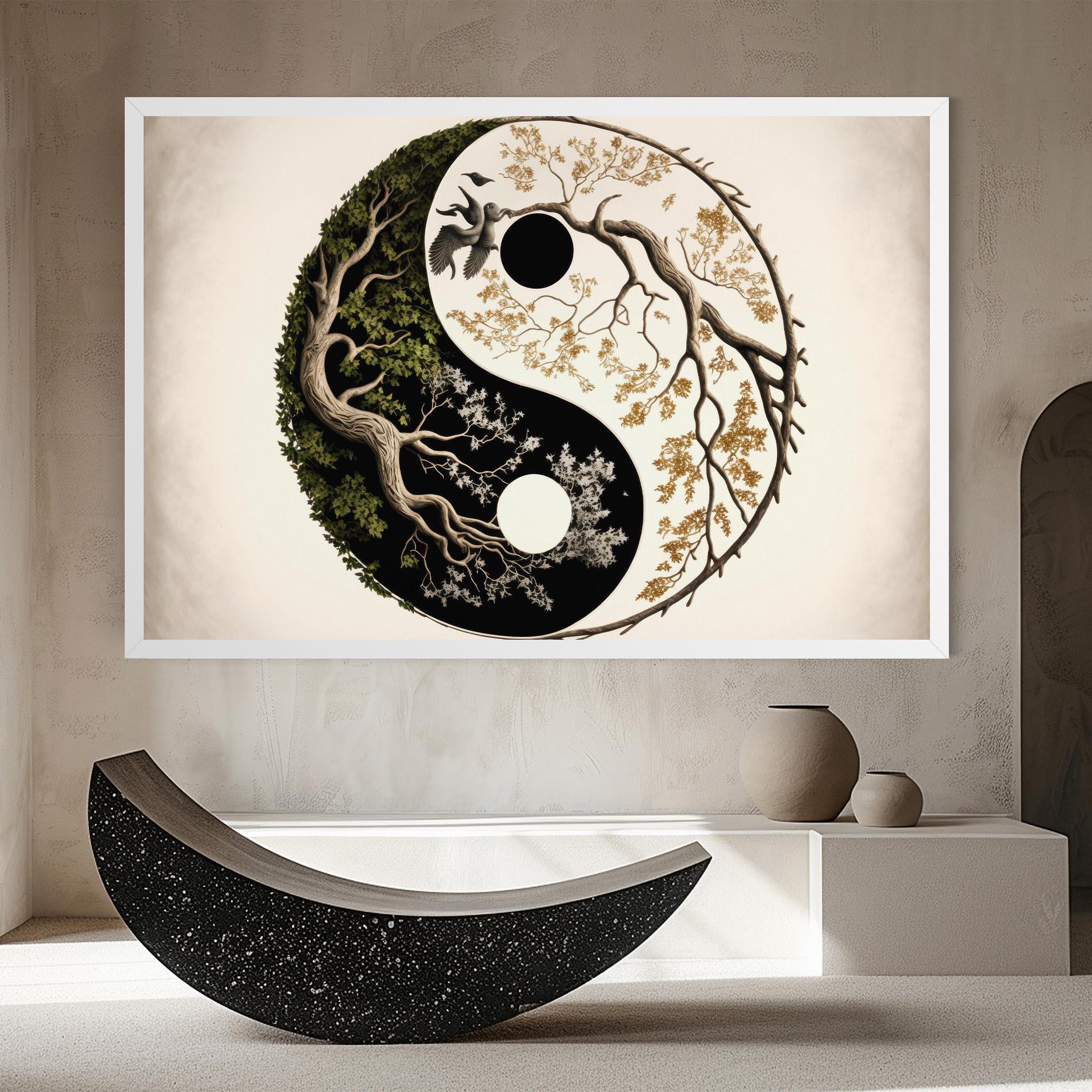 Vászonkép Tree Yinyang mockup 8
