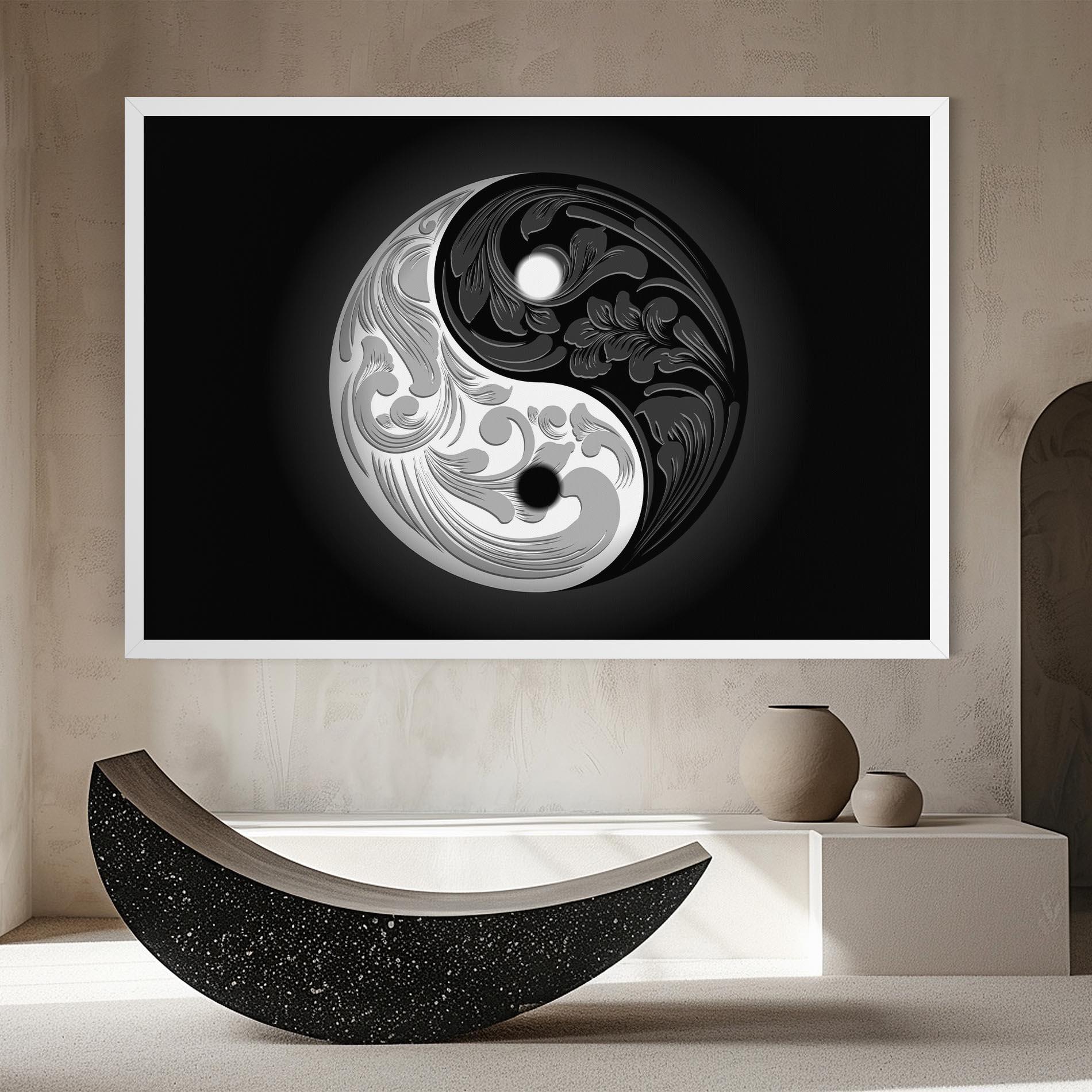 Vászonkép Yinyang Grey mockup 8