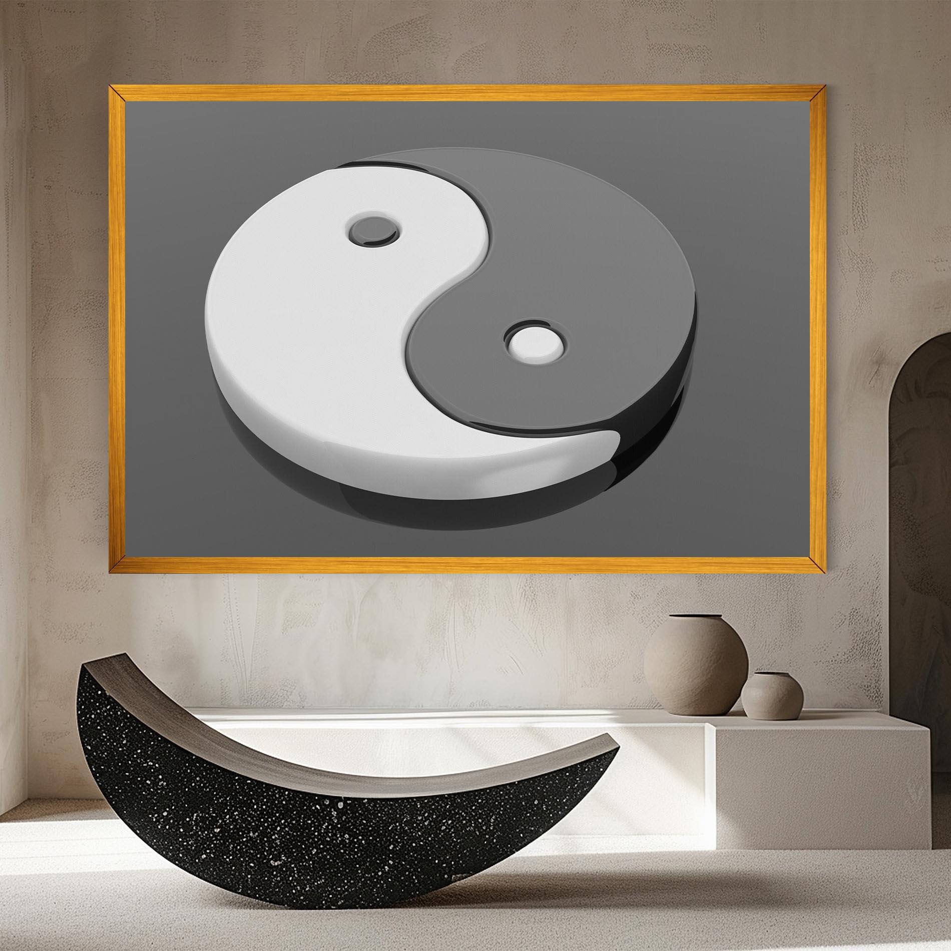 Vászonkép 3d Yinyang mockup 8