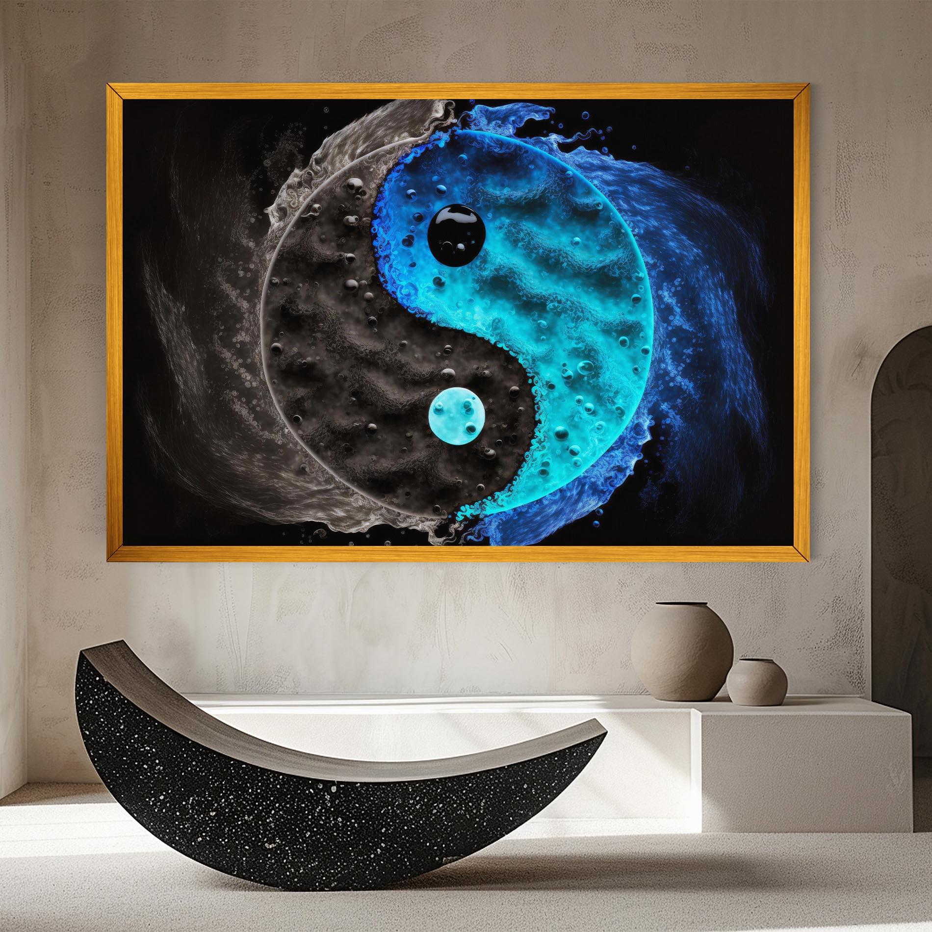 Vászonkép Blue Water Yinyang mockup 8