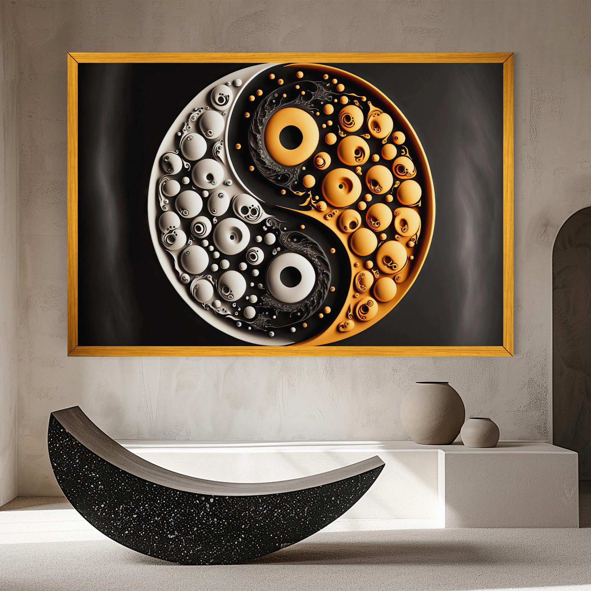 Vászonkép Cream Balls Yinyang mockup 8