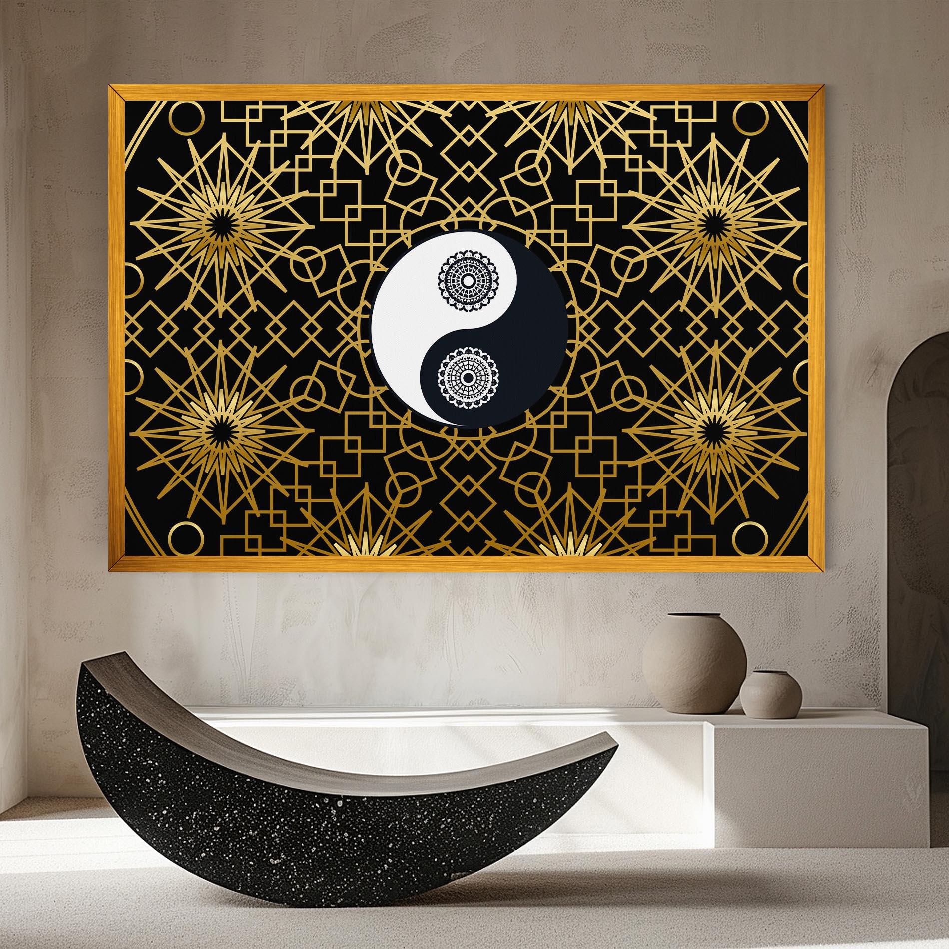 Vászonkép Meditation Yin Yang mockup 8