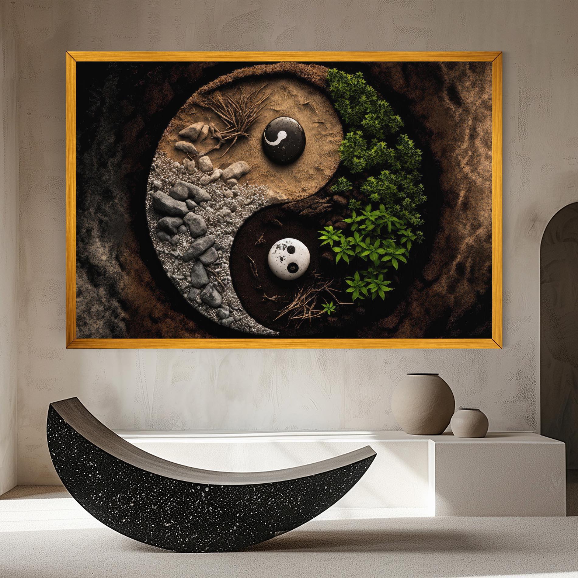 Vászonkép Nature Yinyang mockup 8
