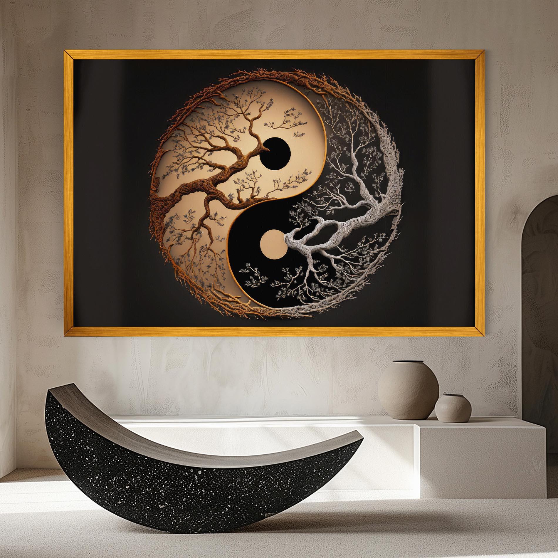 Vászonkép Old Tree Yinyang mockup 8