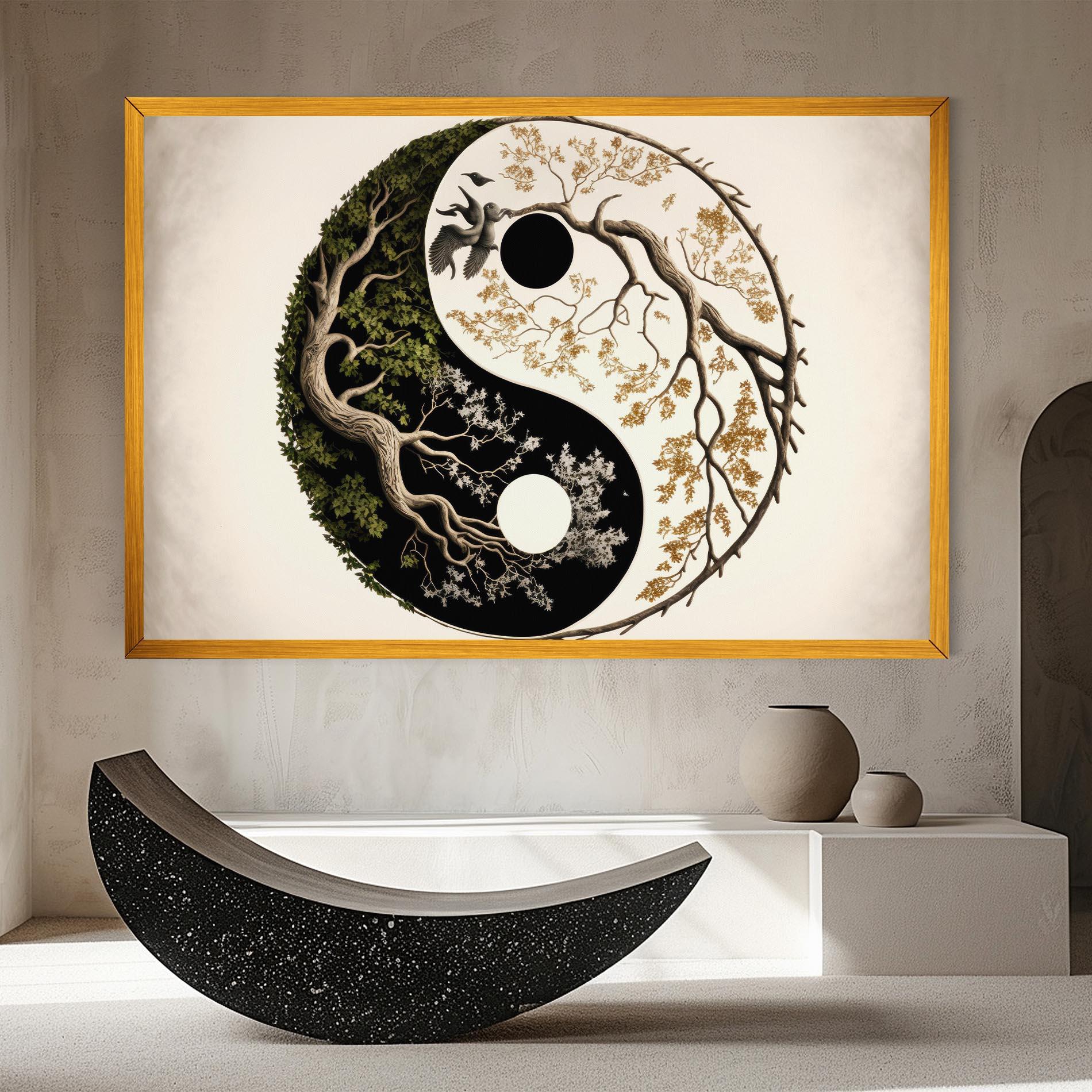 Vászonkép Tree Yinyang mockup 8