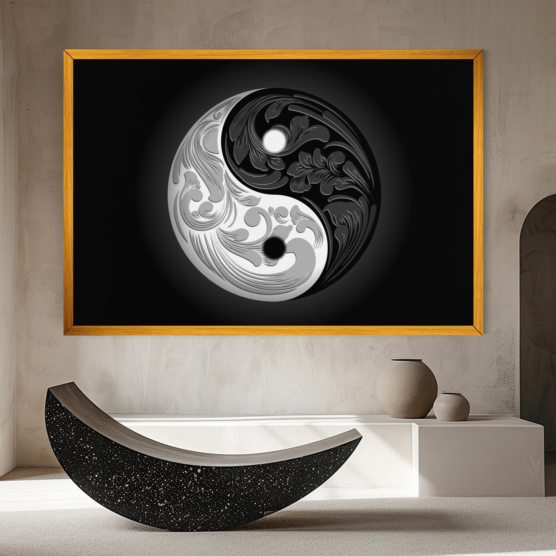 Vászonkép Yinyang Grey mockup 8