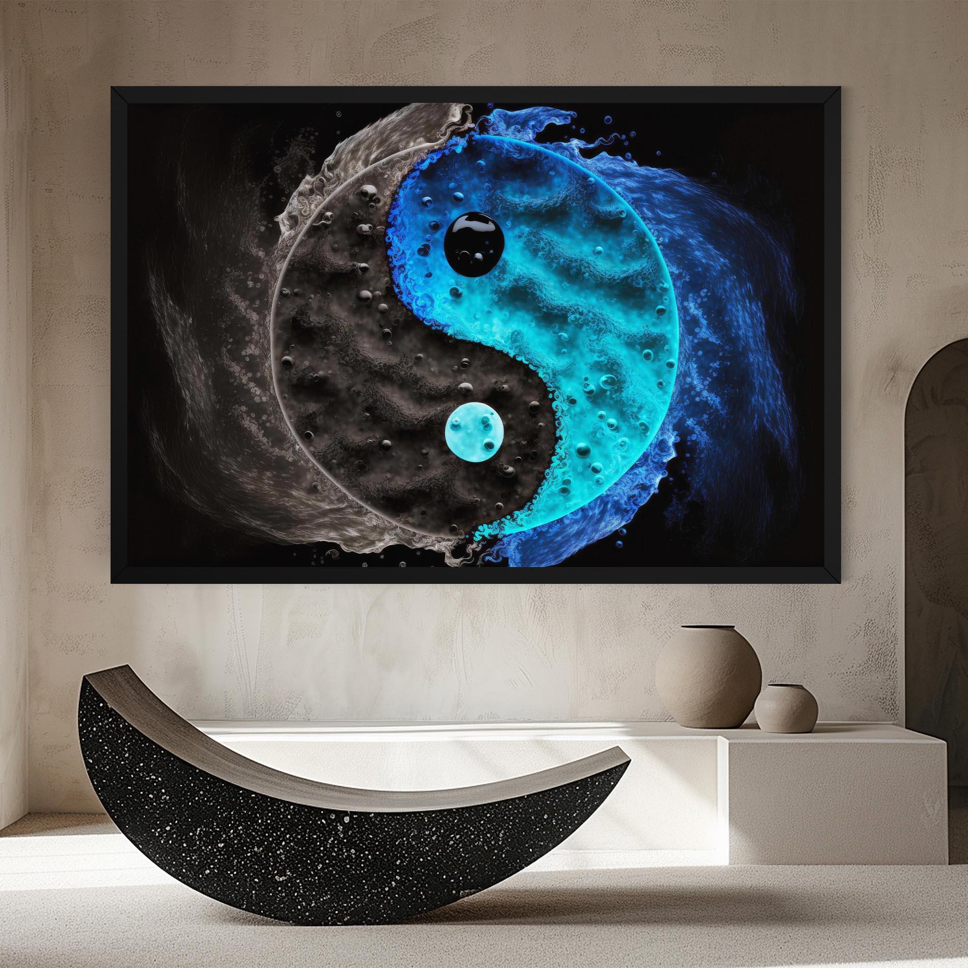 Vászonkép Blue Water Yinyang mockup 8