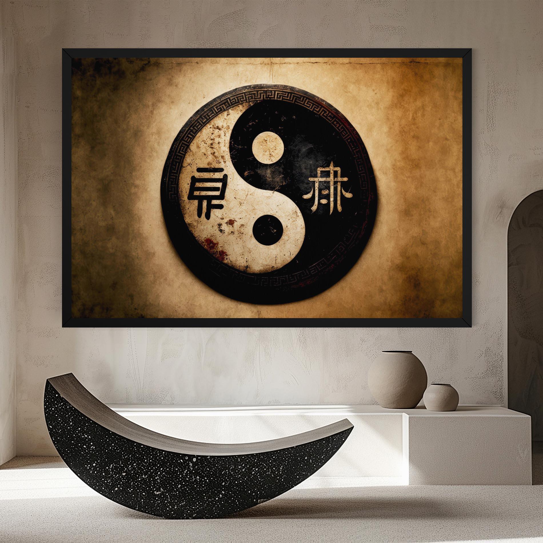 Vászonkép Chinese Yinyang mockup 8