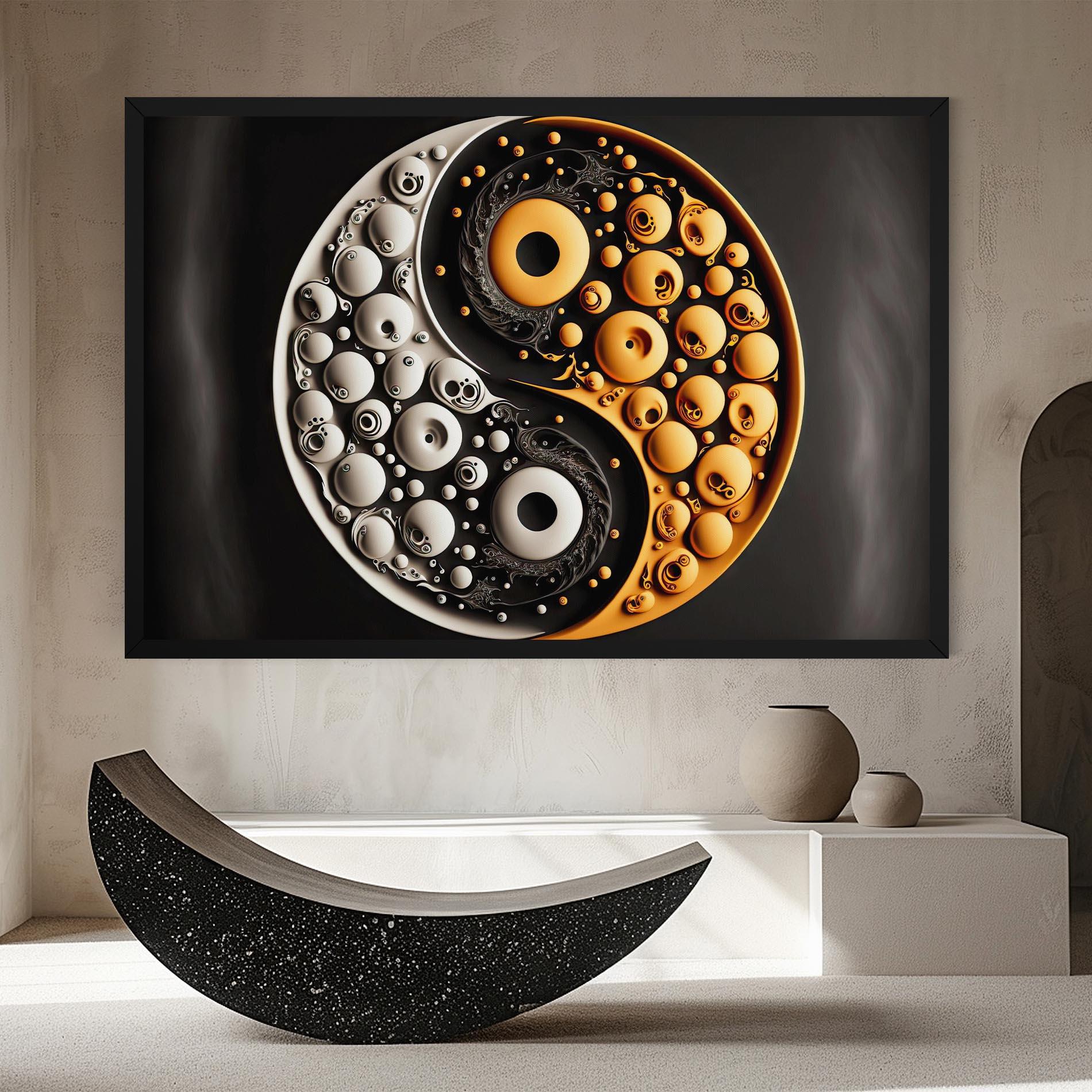 Vászonkép Cream Balls Yinyang mockup 8