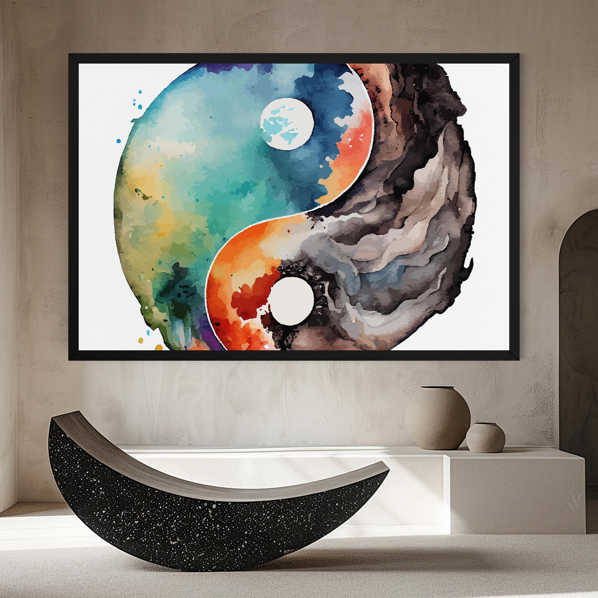 Vászonkép Earth Yinyang Art mockup 8