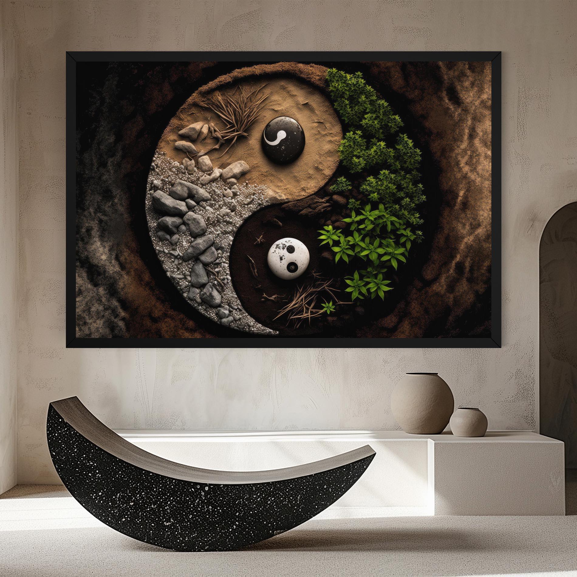 Vászonkép Nature Yinyang mockup 8