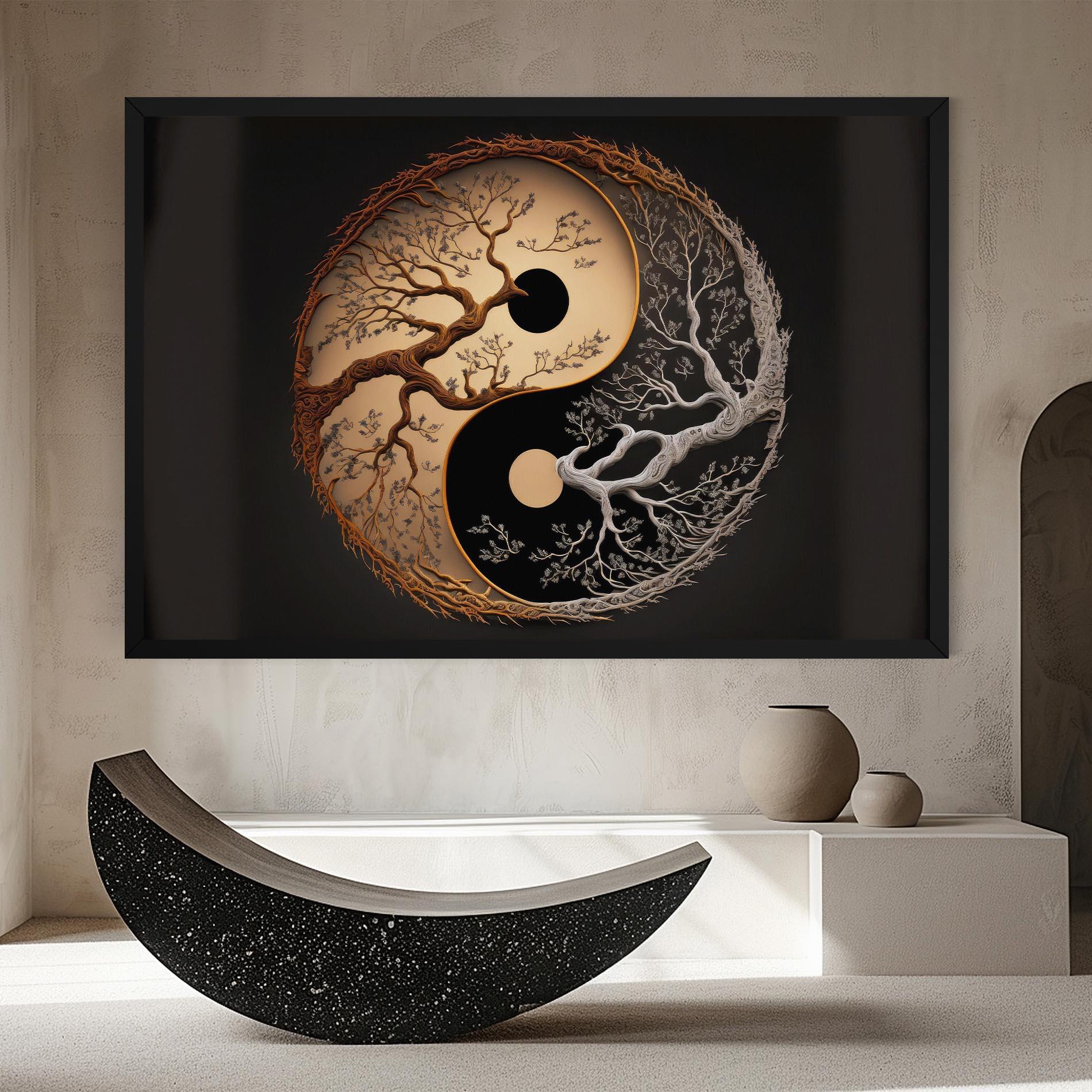 Vászonkép Old Tree Yinyang mockup 8