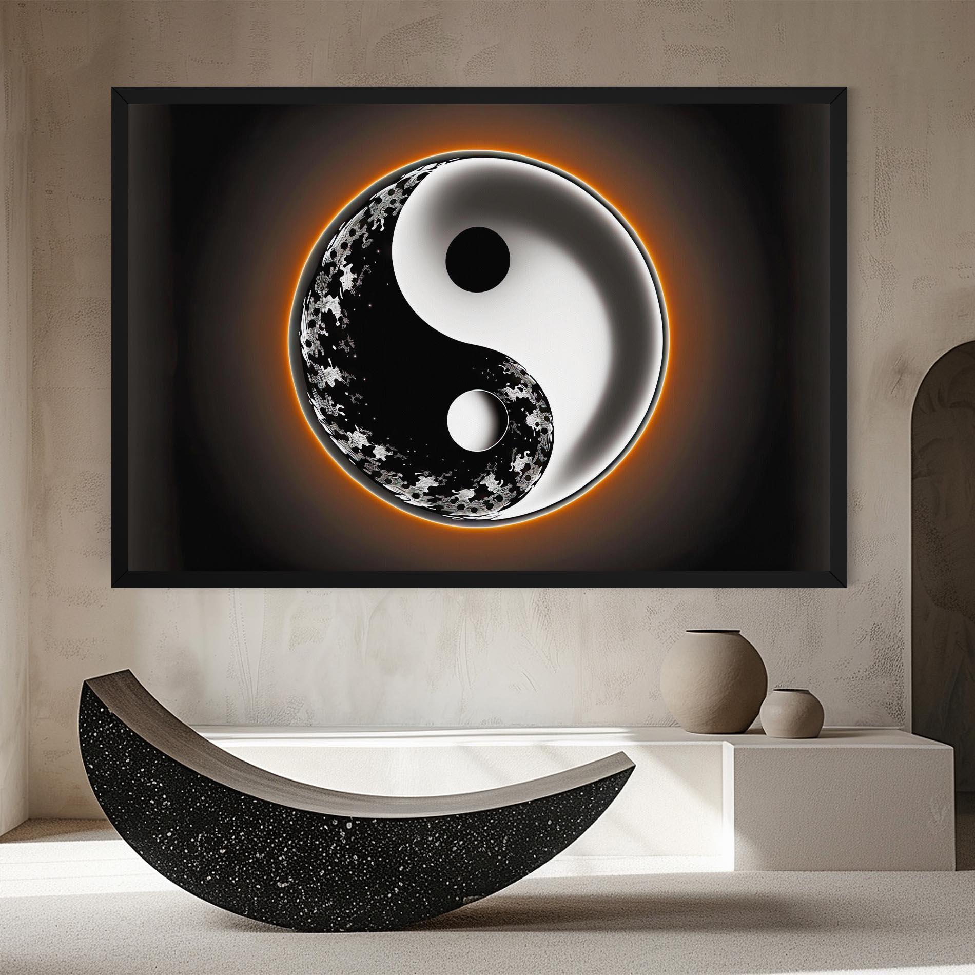 Vászonkép Purple Light Yinyang mockup 8