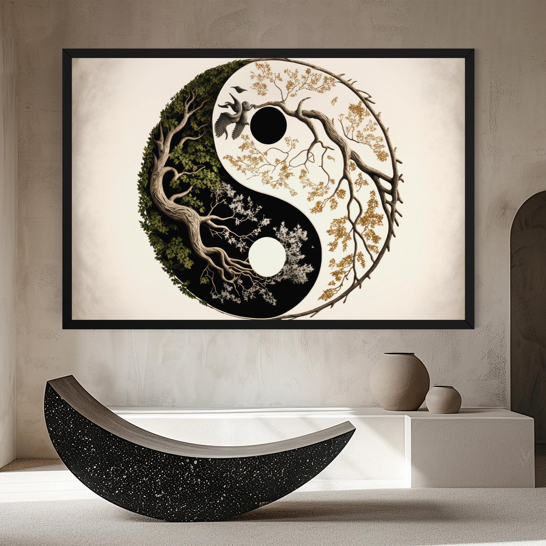 Vászonkép Tree Yinyang mockup 8