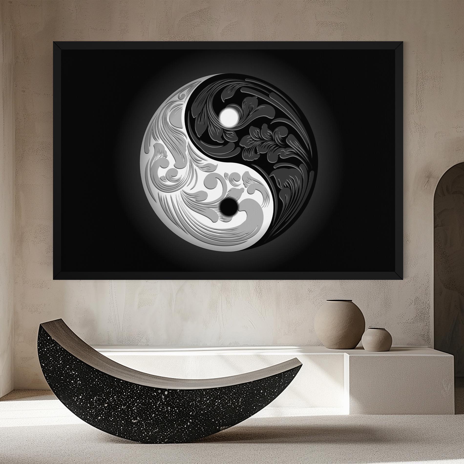 Vászonkép Yinyang Grey mockup 8