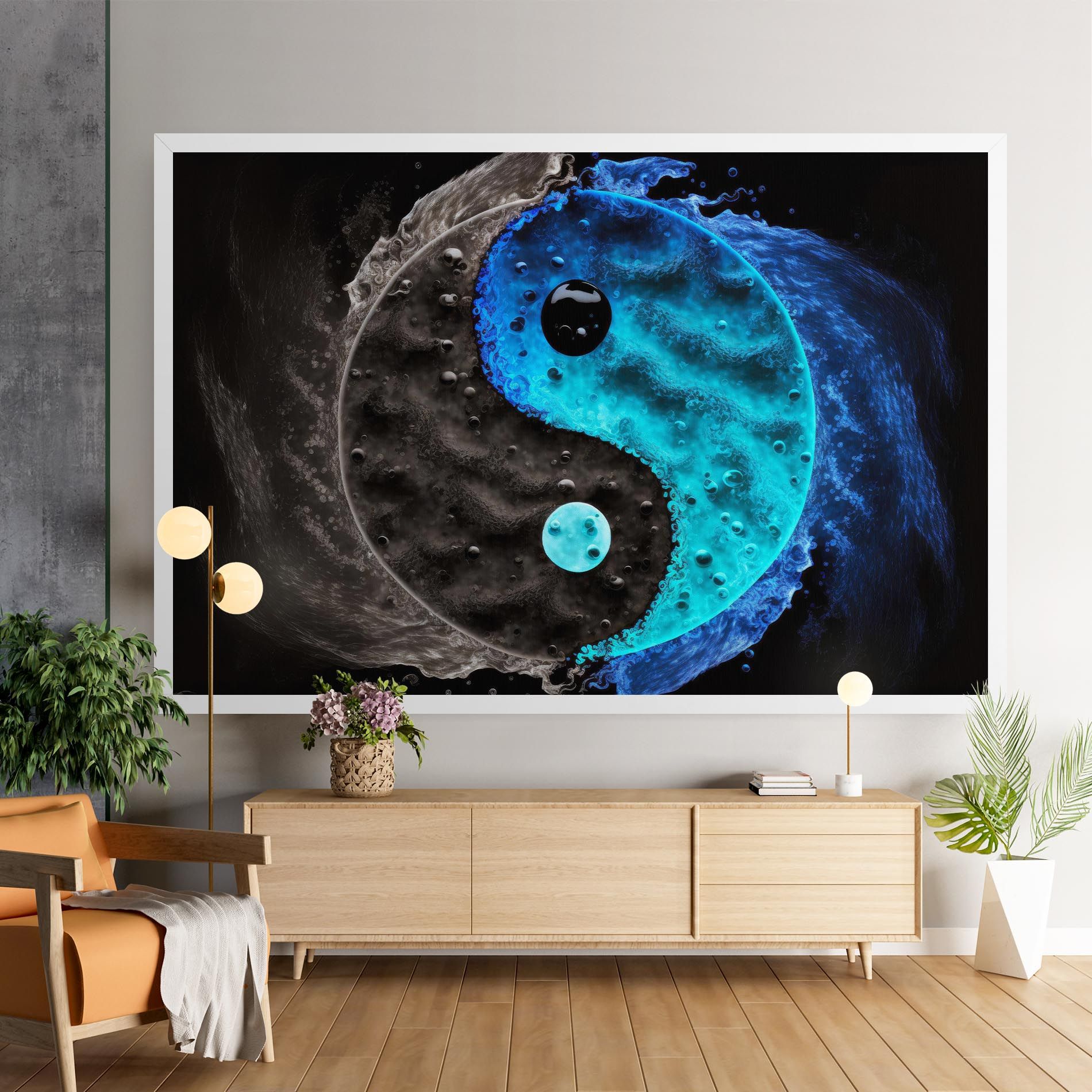 Blue Water Yinyang mockup 9