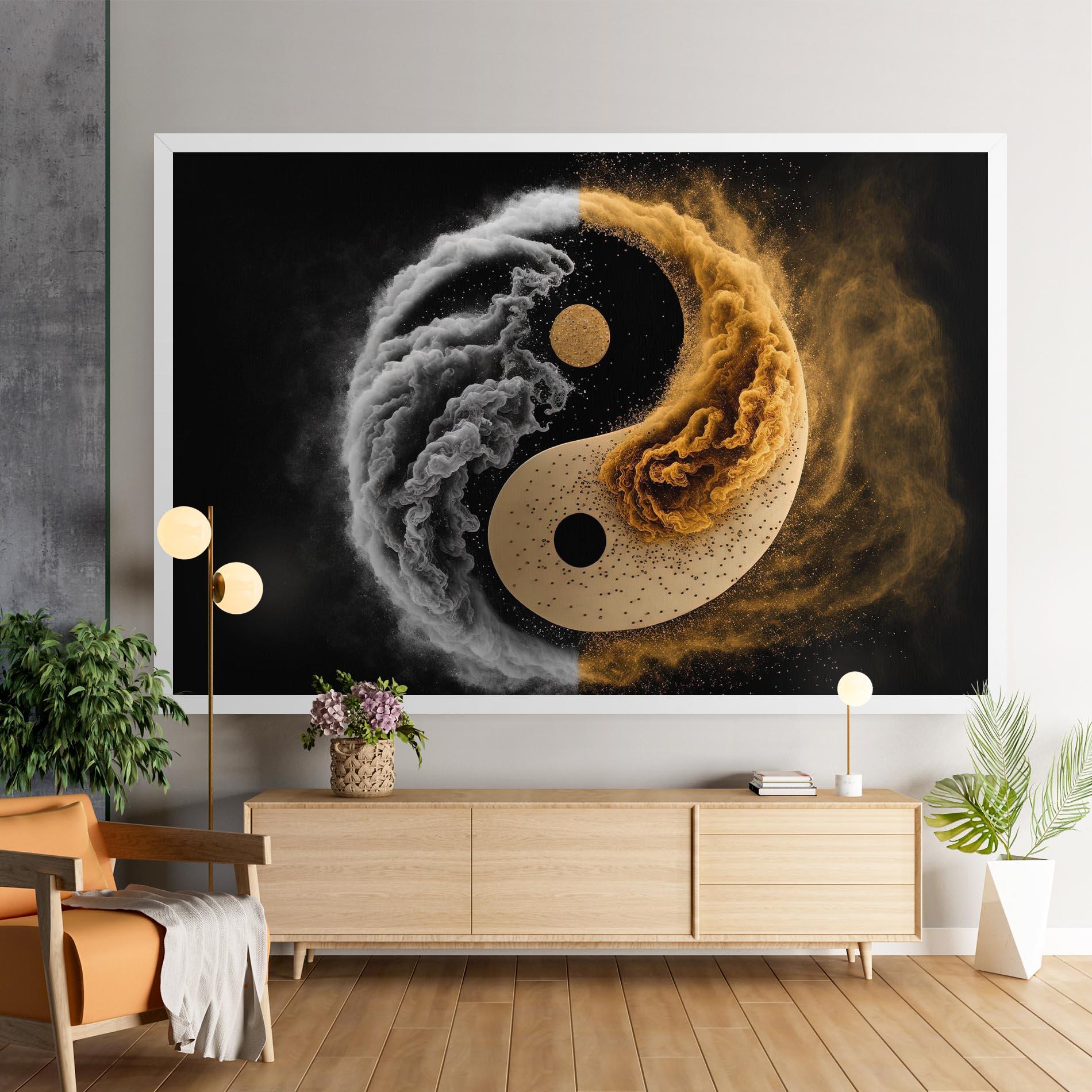 Vászonkép Cream Smoke Yinyang mockup 9