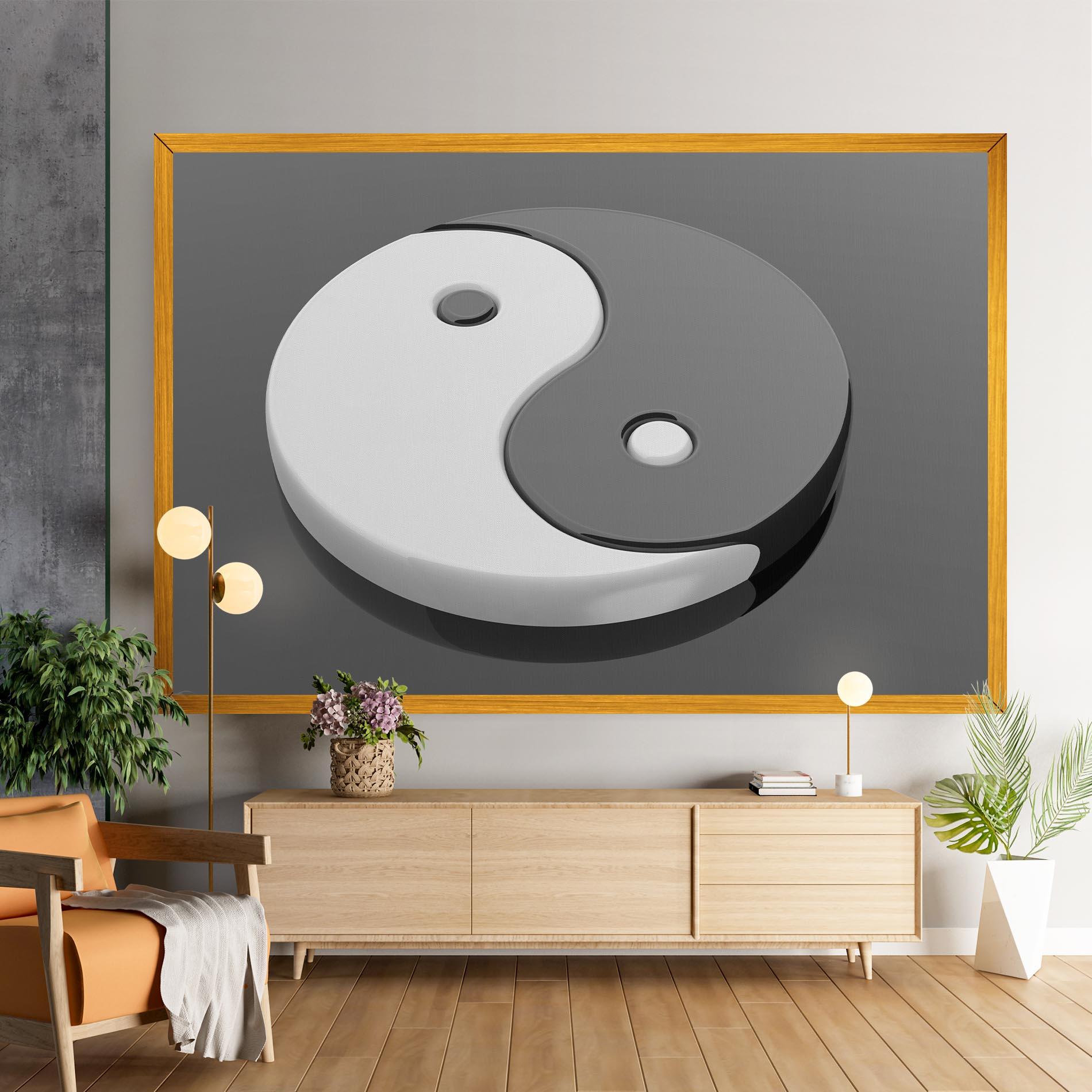 Vászonkép 3d Yinyang mockup 9