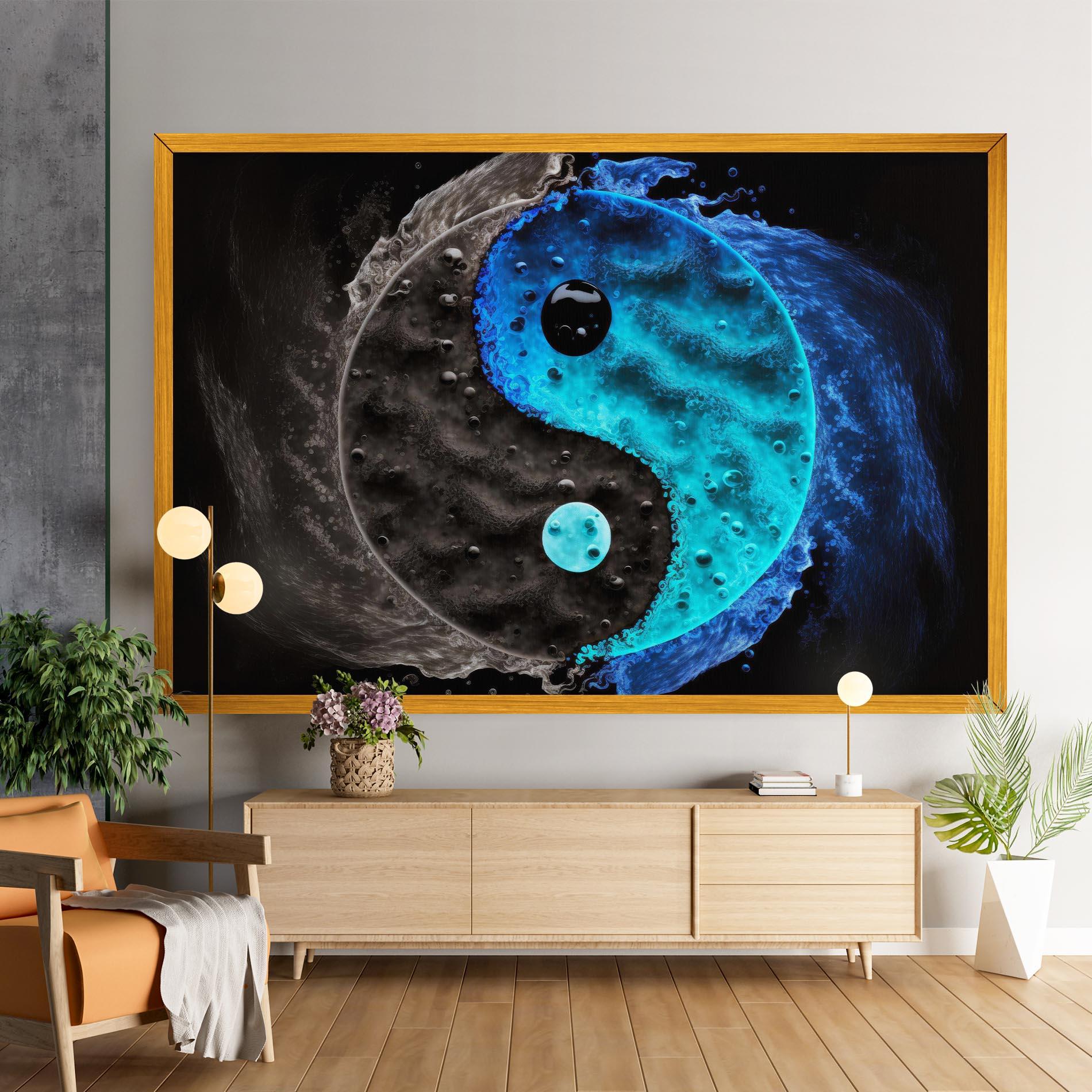 Vászonkép Blue Water Yinyang mockup 9
