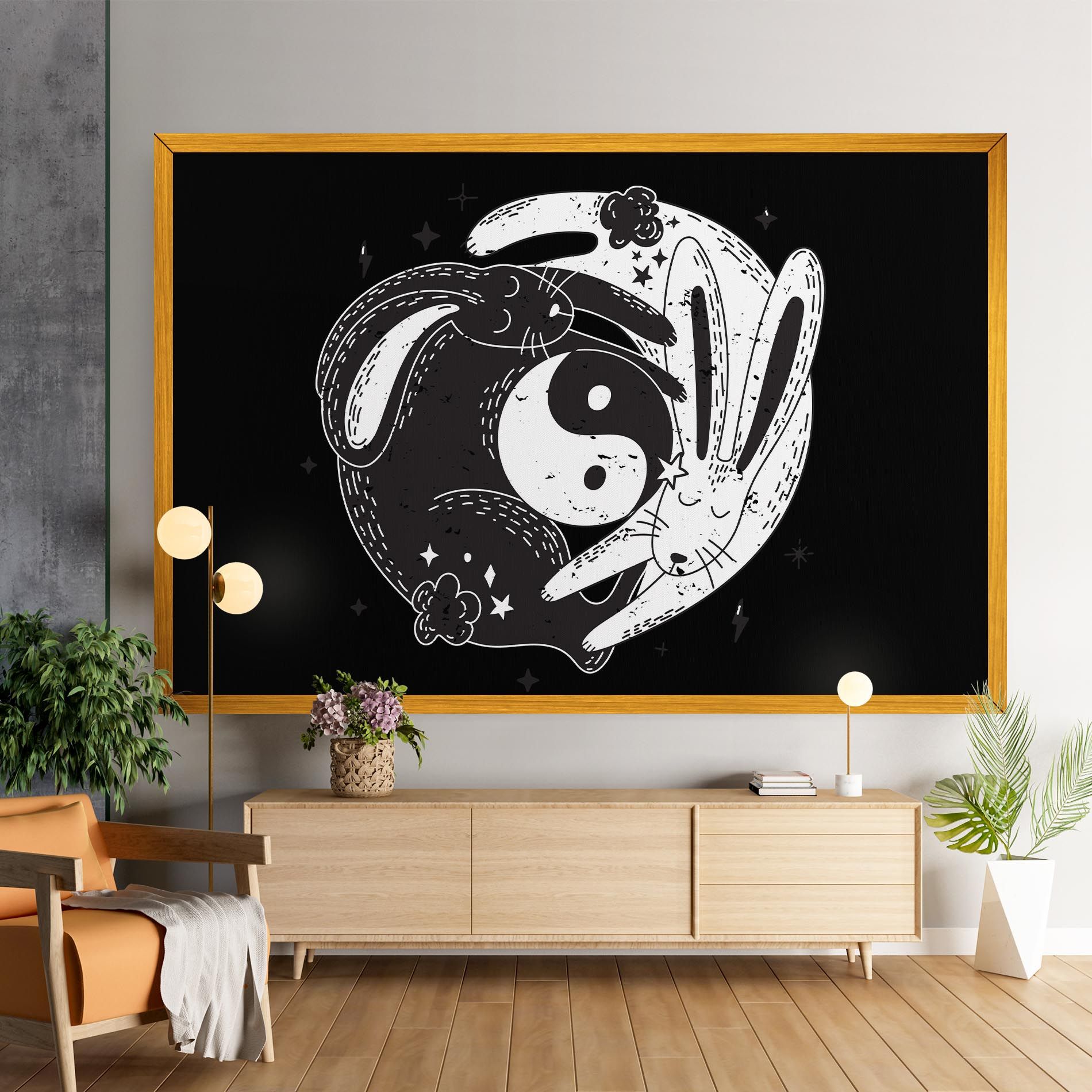 Bunny Yinyang mockup 9