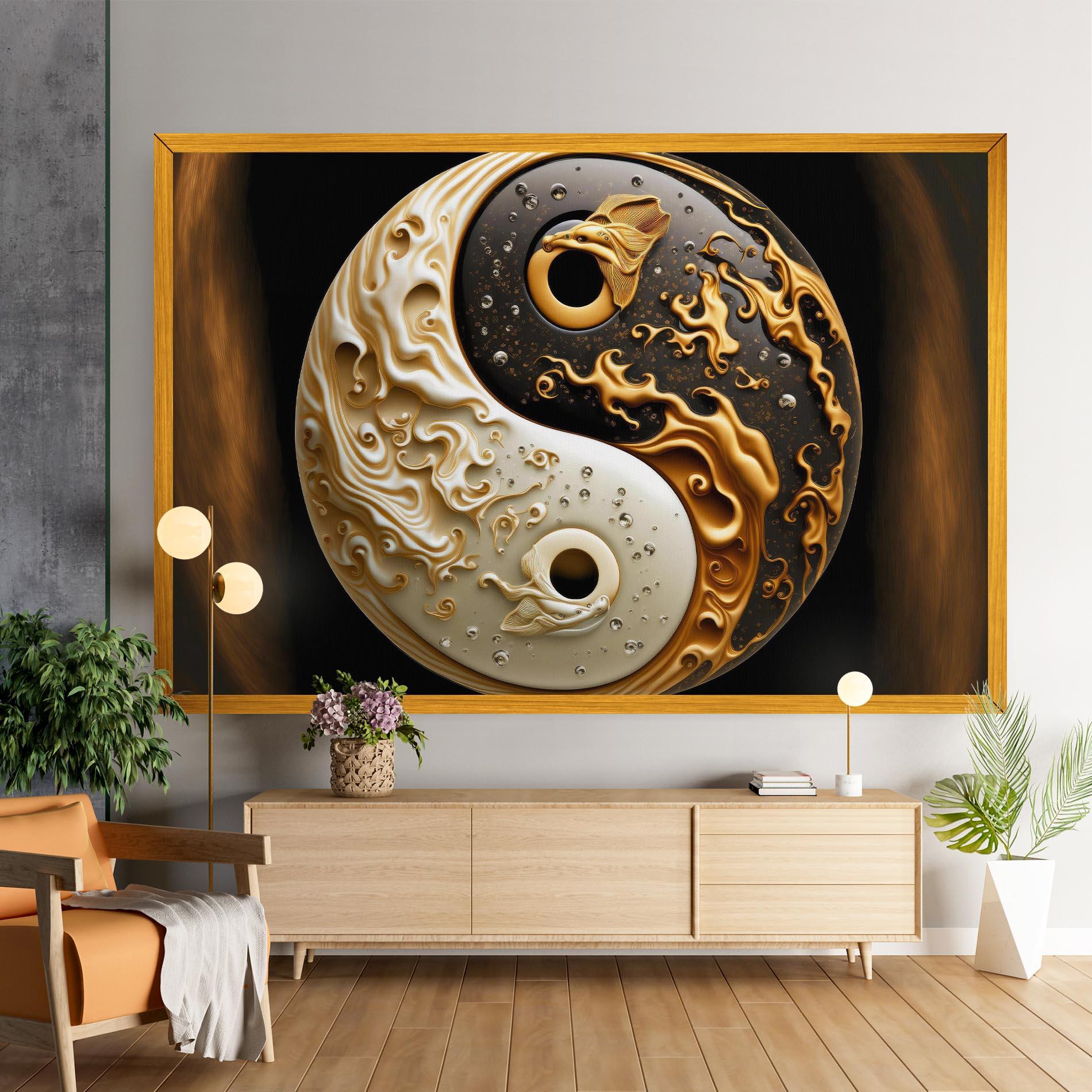 Vászonkép Caramel Yinyang mockup 9