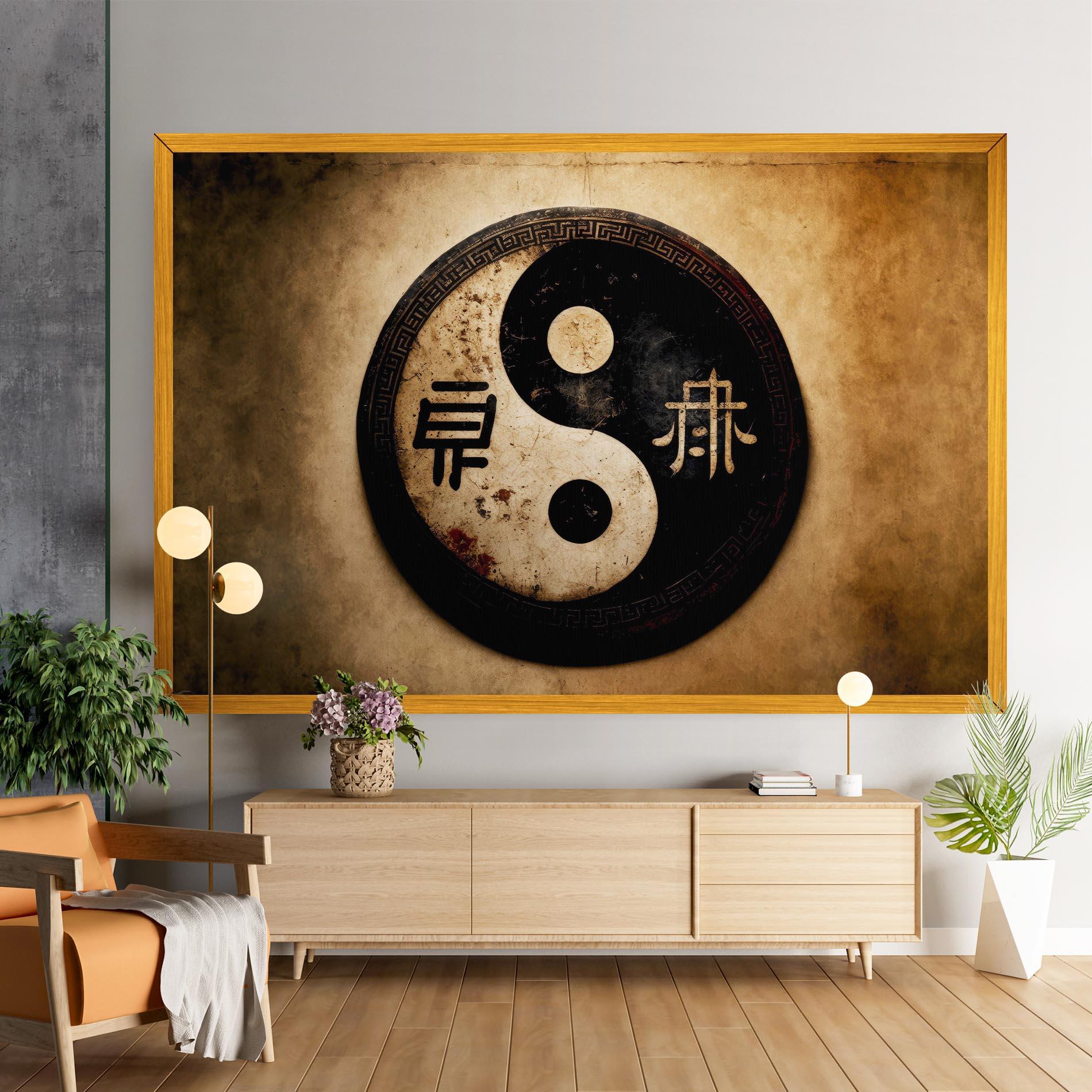 Vászonkép Chinese Yinyang mockup 9
