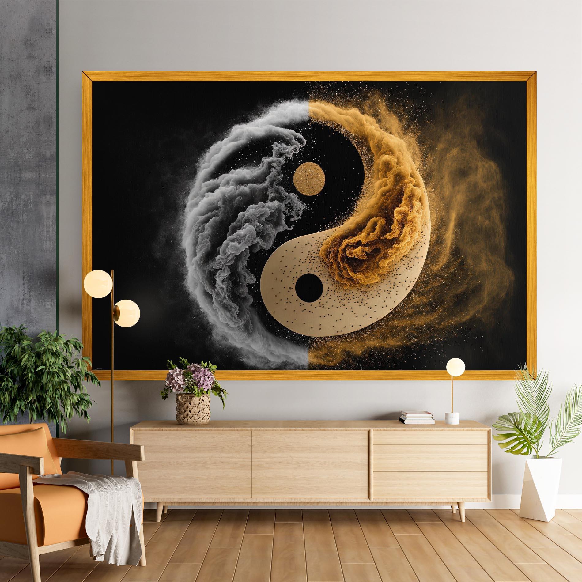 Vászonkép Cream Smoke Yinyang mockup 9