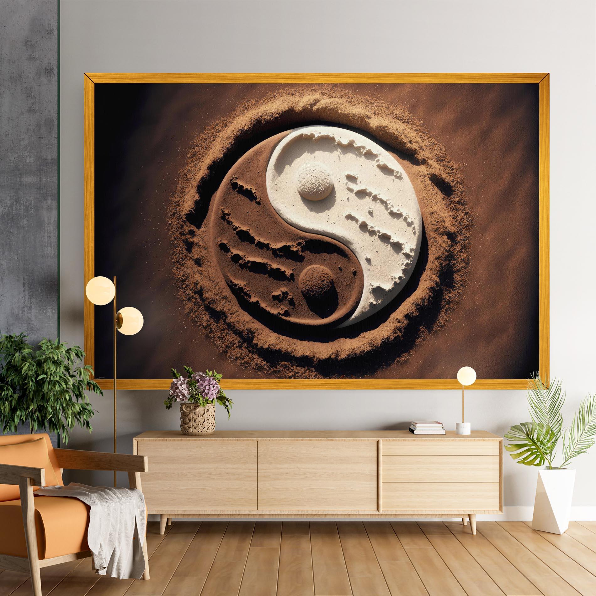 Vászonkép Earth Yinyang mockup 9