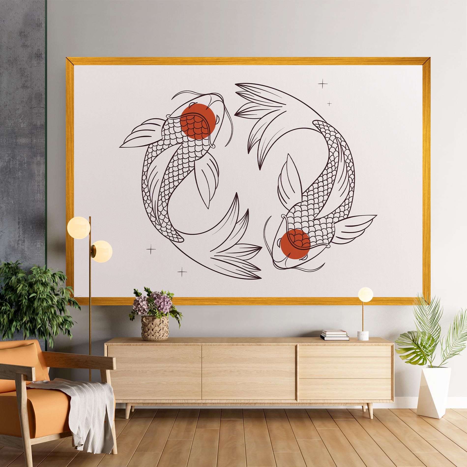 Koi Yinyang Art mockup 9
