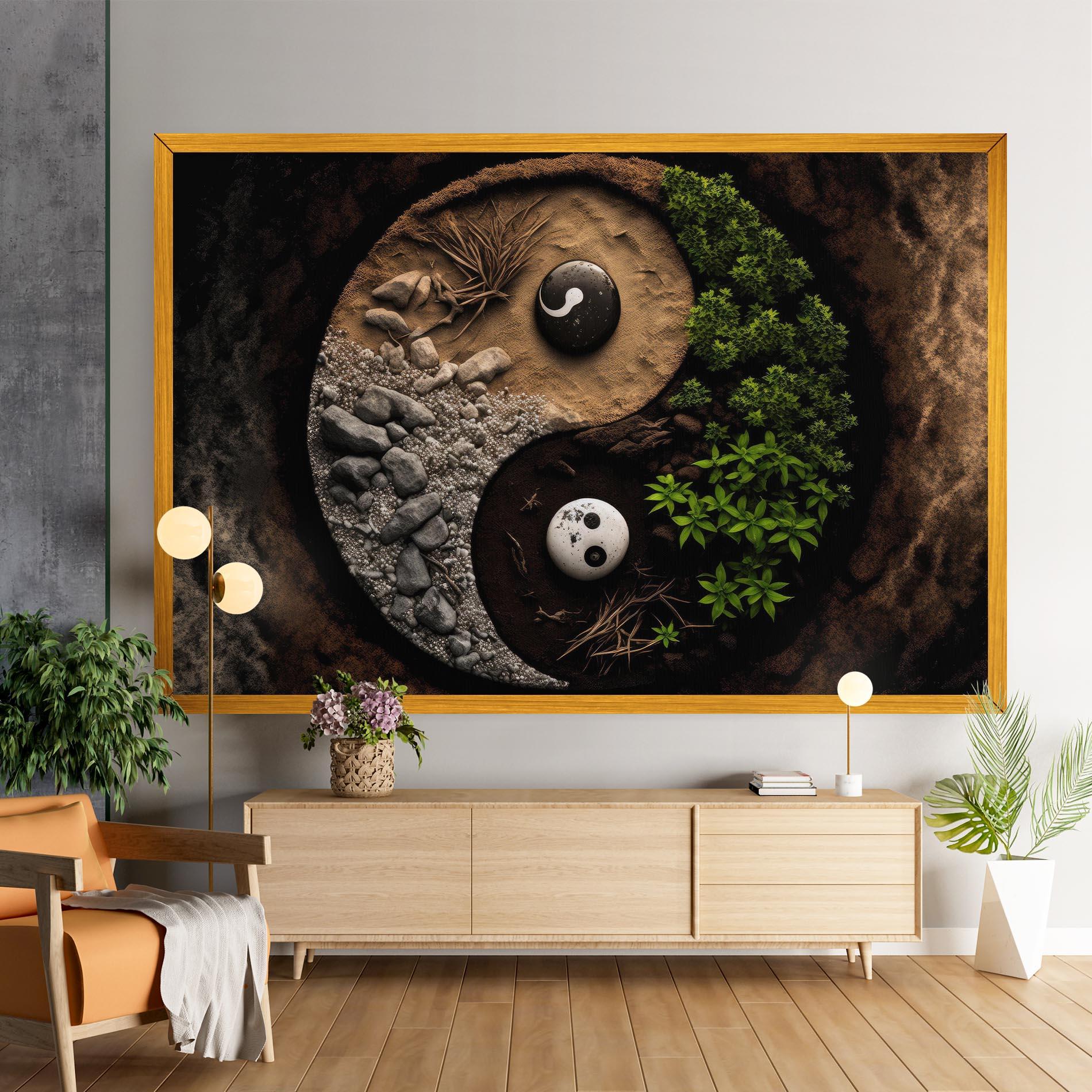 Vászonkép Nature Yinyang mockup 9
