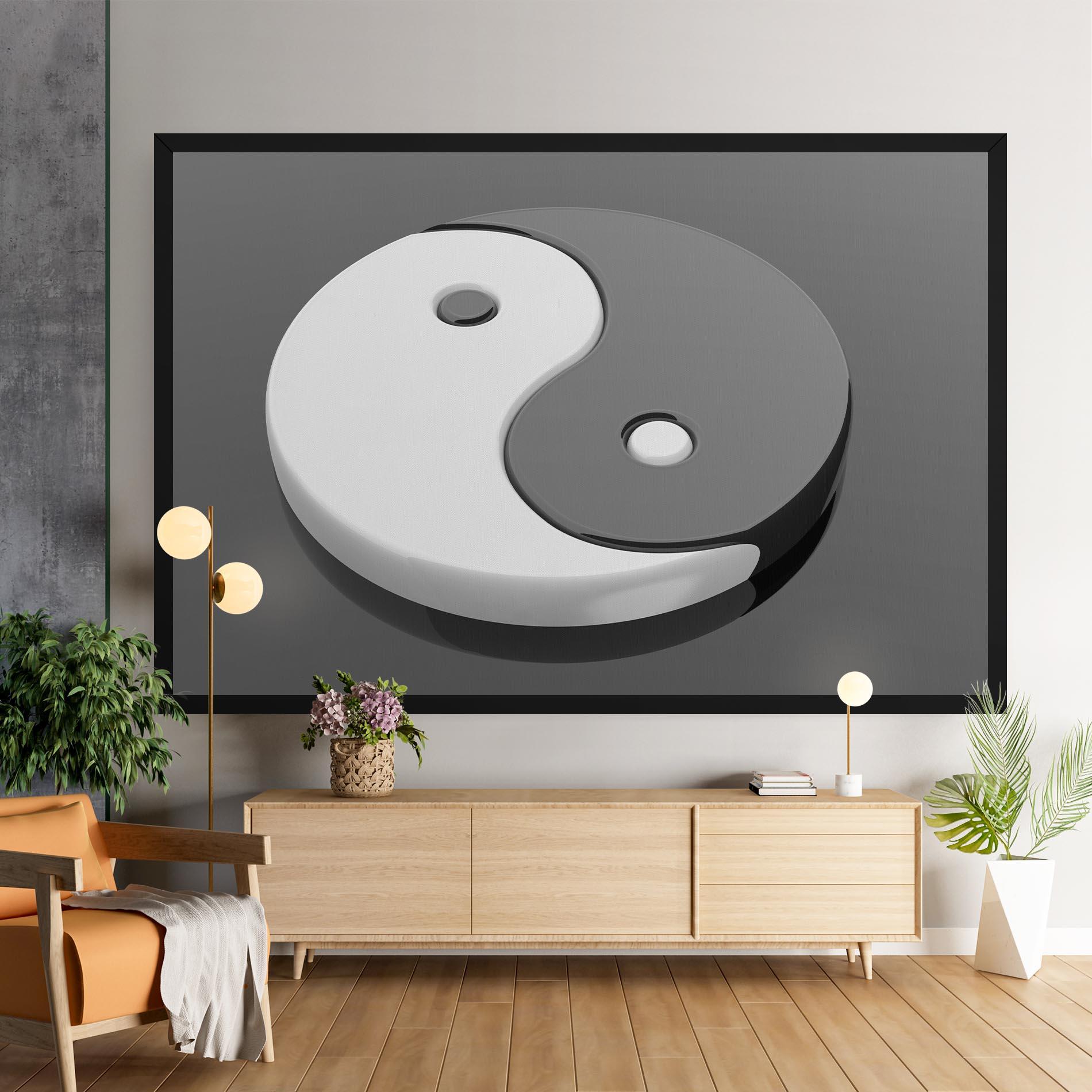 Vászonkép 3d Yinyang mockup 9