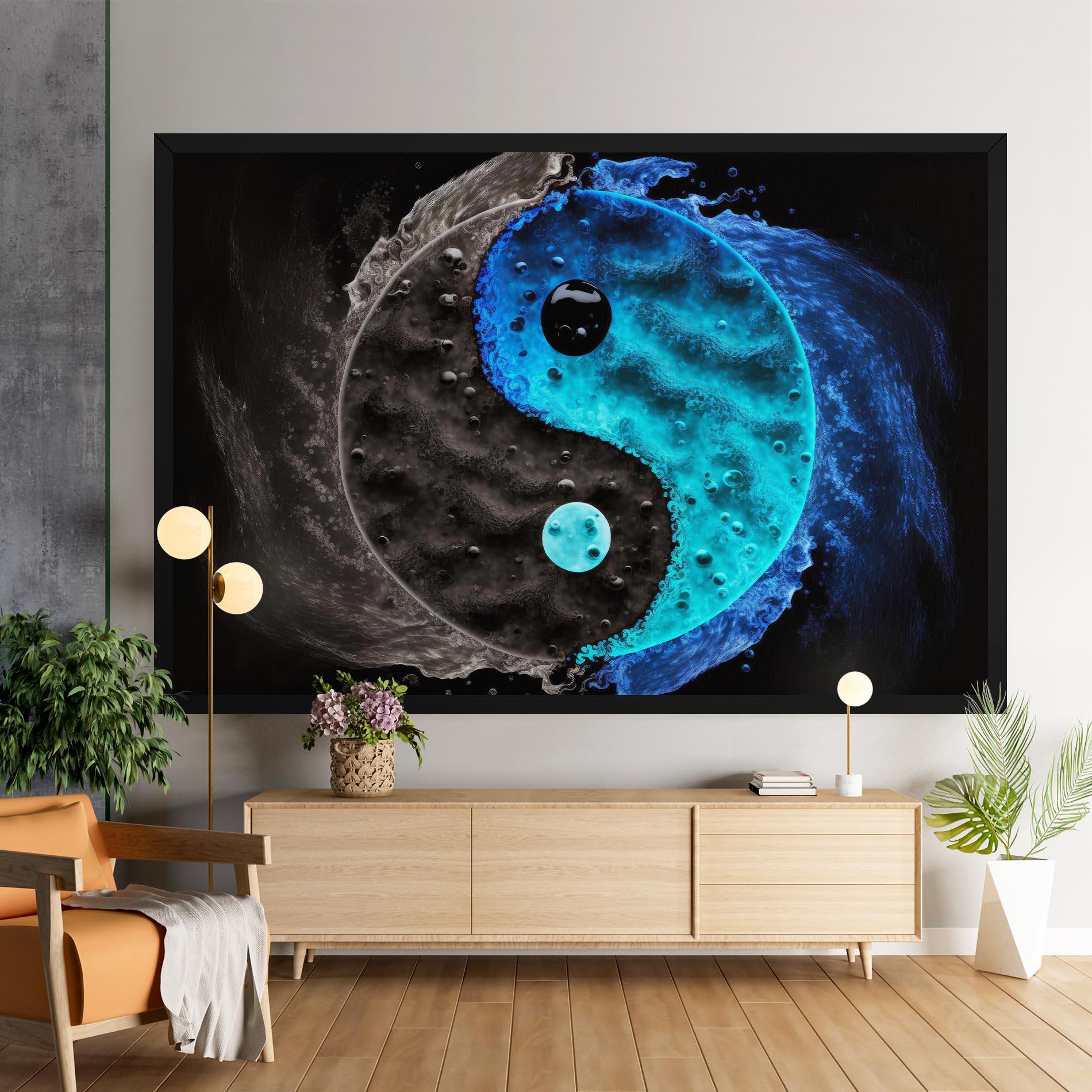 Vászonkép Blue Water Yinyang mockup 9