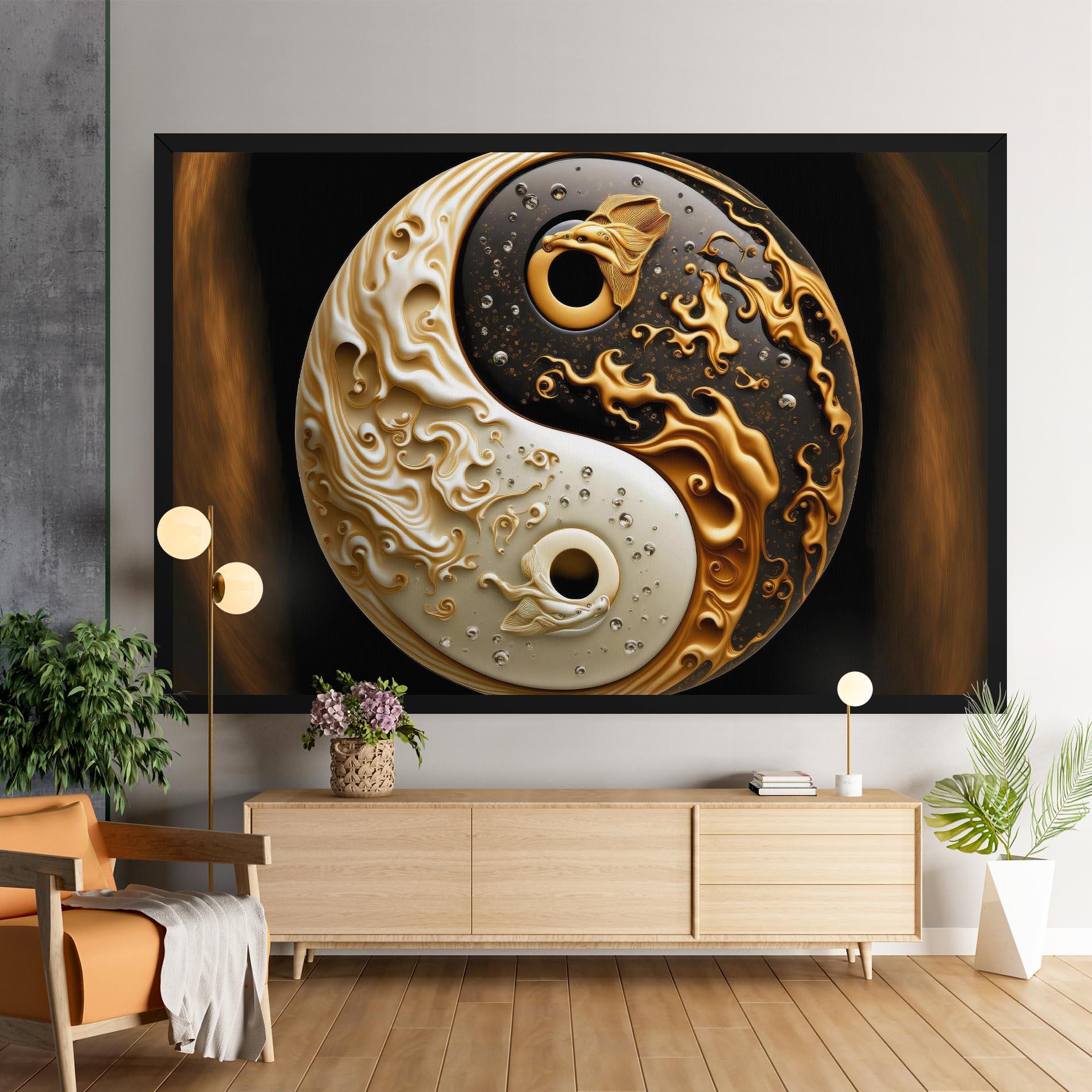 Vászonkép Caramel Yinyang mockup 9