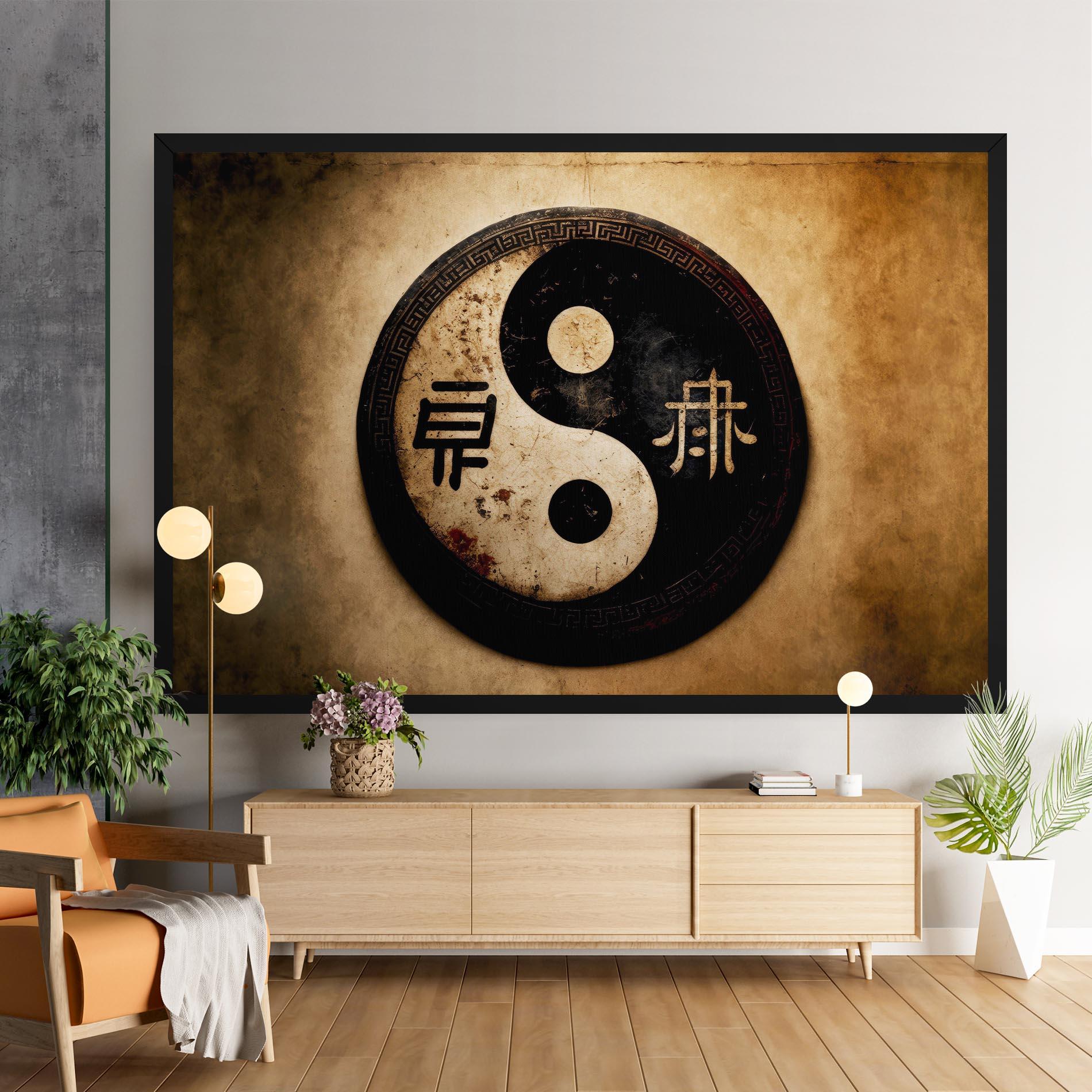 Vászonkép Chinese Yinyang mockup 9