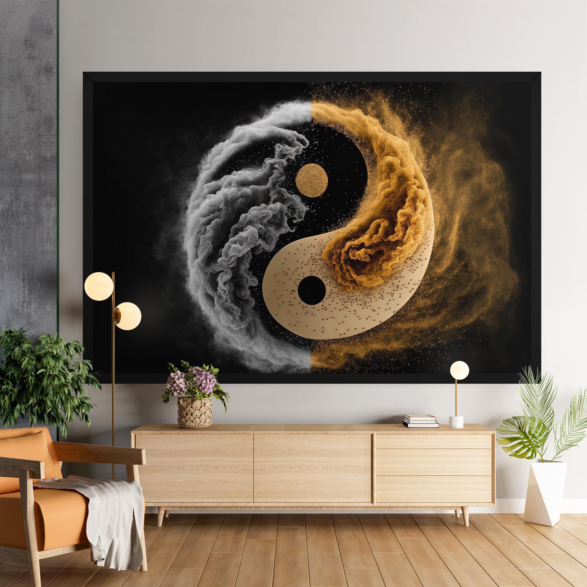 Vászonkép Cream Smoke Yinyang mockup 9