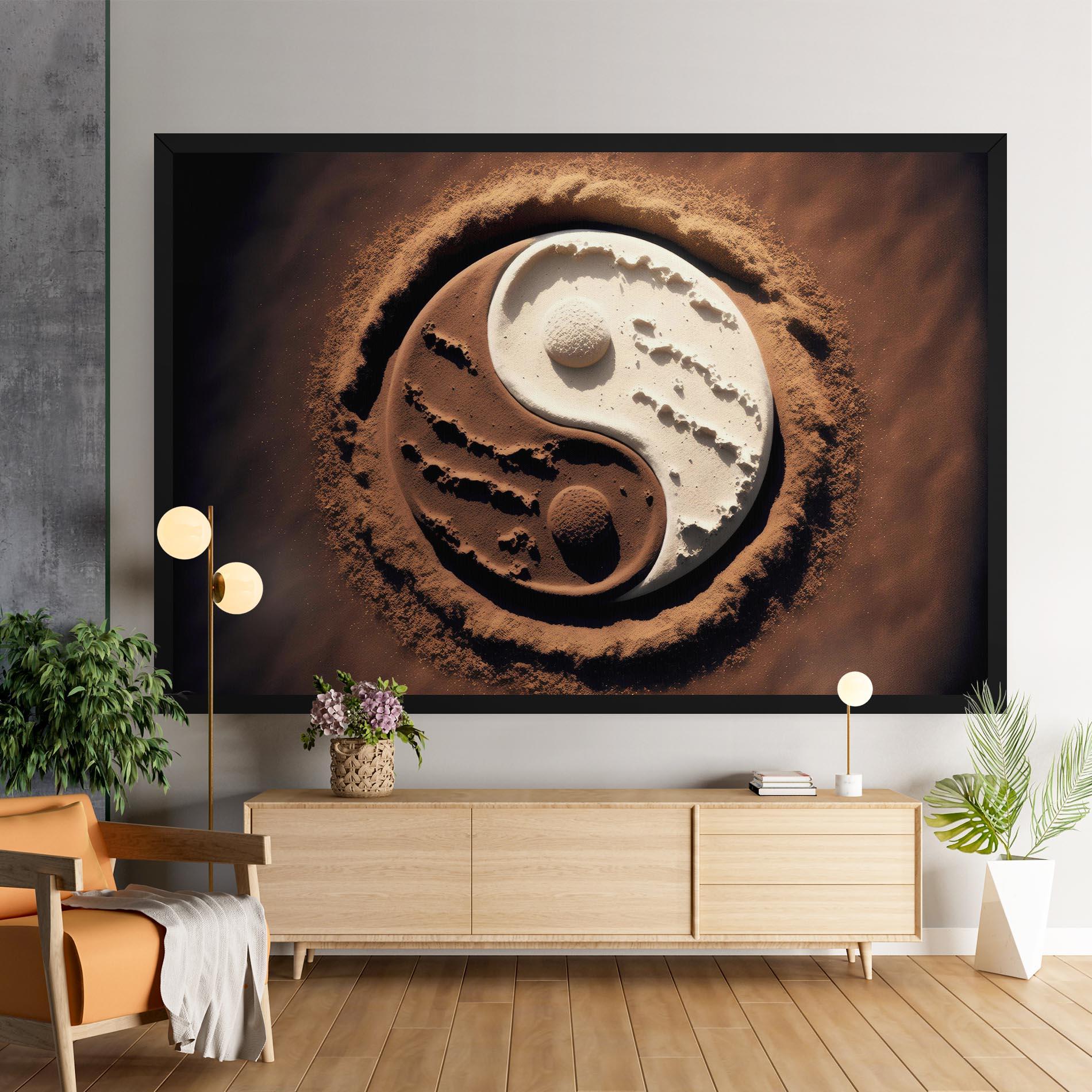 Vászonkép Earth Yinyang mockup 9