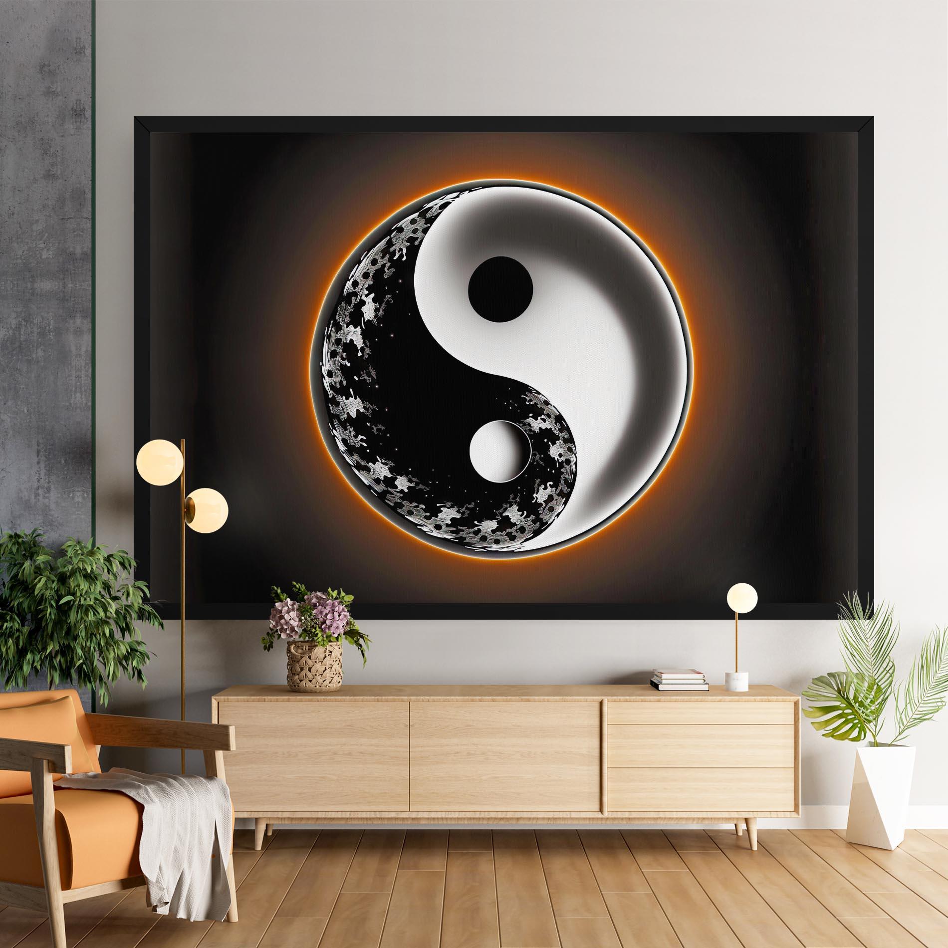 Vászonkép Purple Light Yinyang mockup 9
