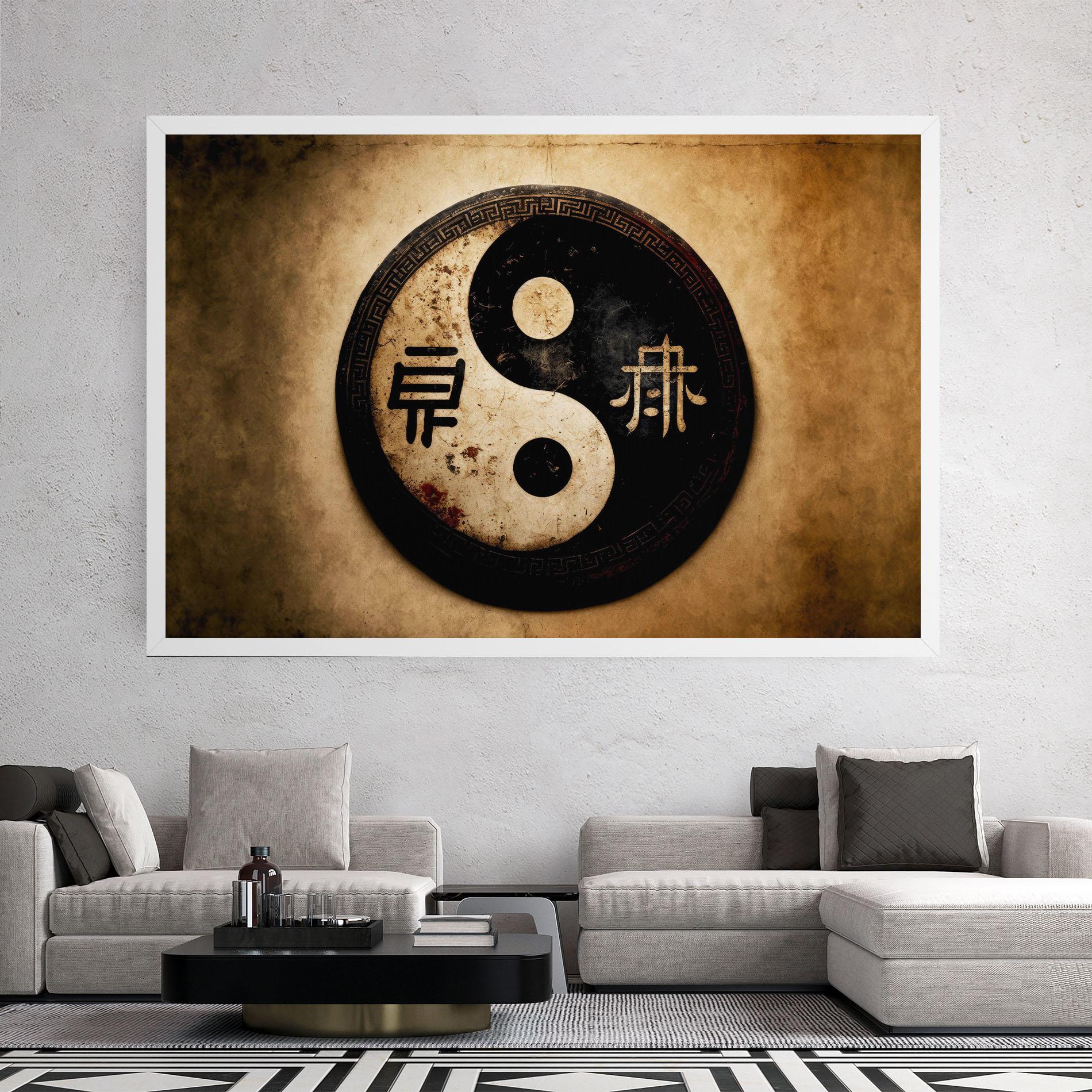 Vászonkép Chinese Yinyang mockup 2