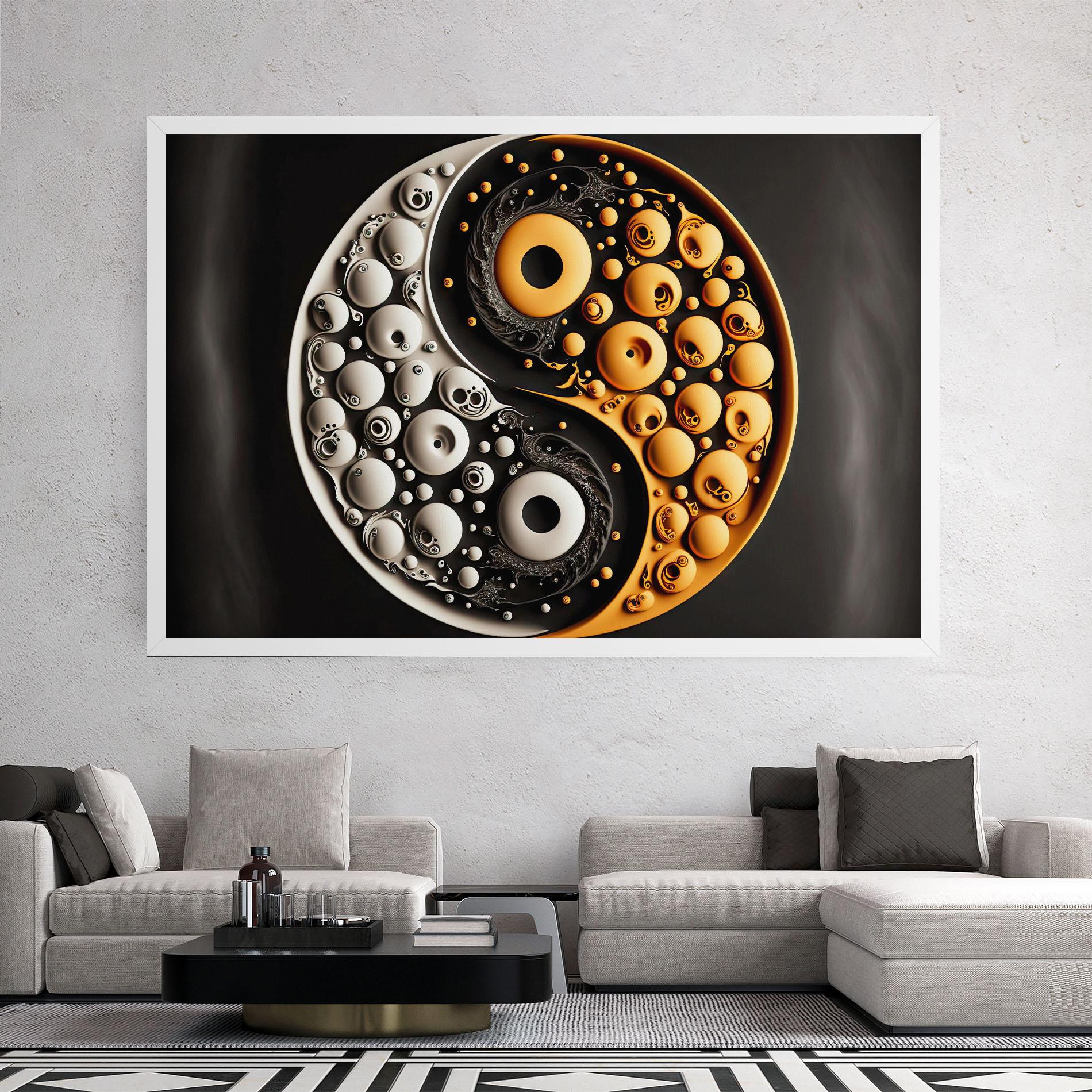 Vászonkép Cream Balls Yinyang mockup 2