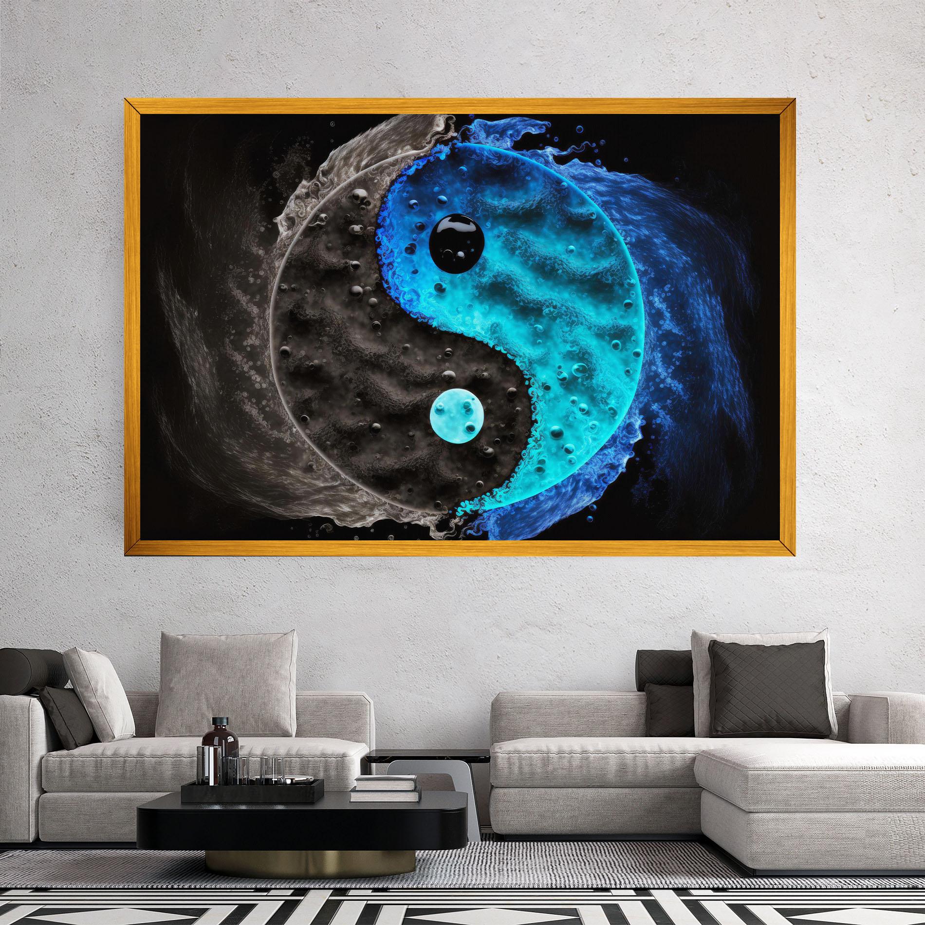 Vászonkép Blue Water Yinyang mockup 2