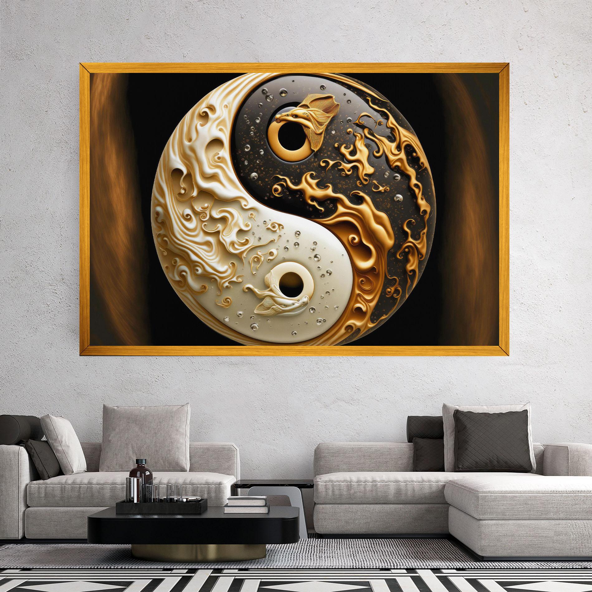 Vászonkép Caramel Yinyang mockup 2