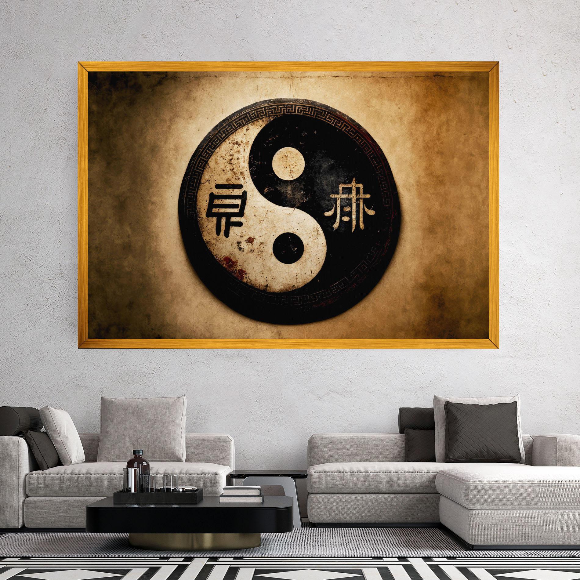 Vászonkép Chinese Yinyang mockup 2
