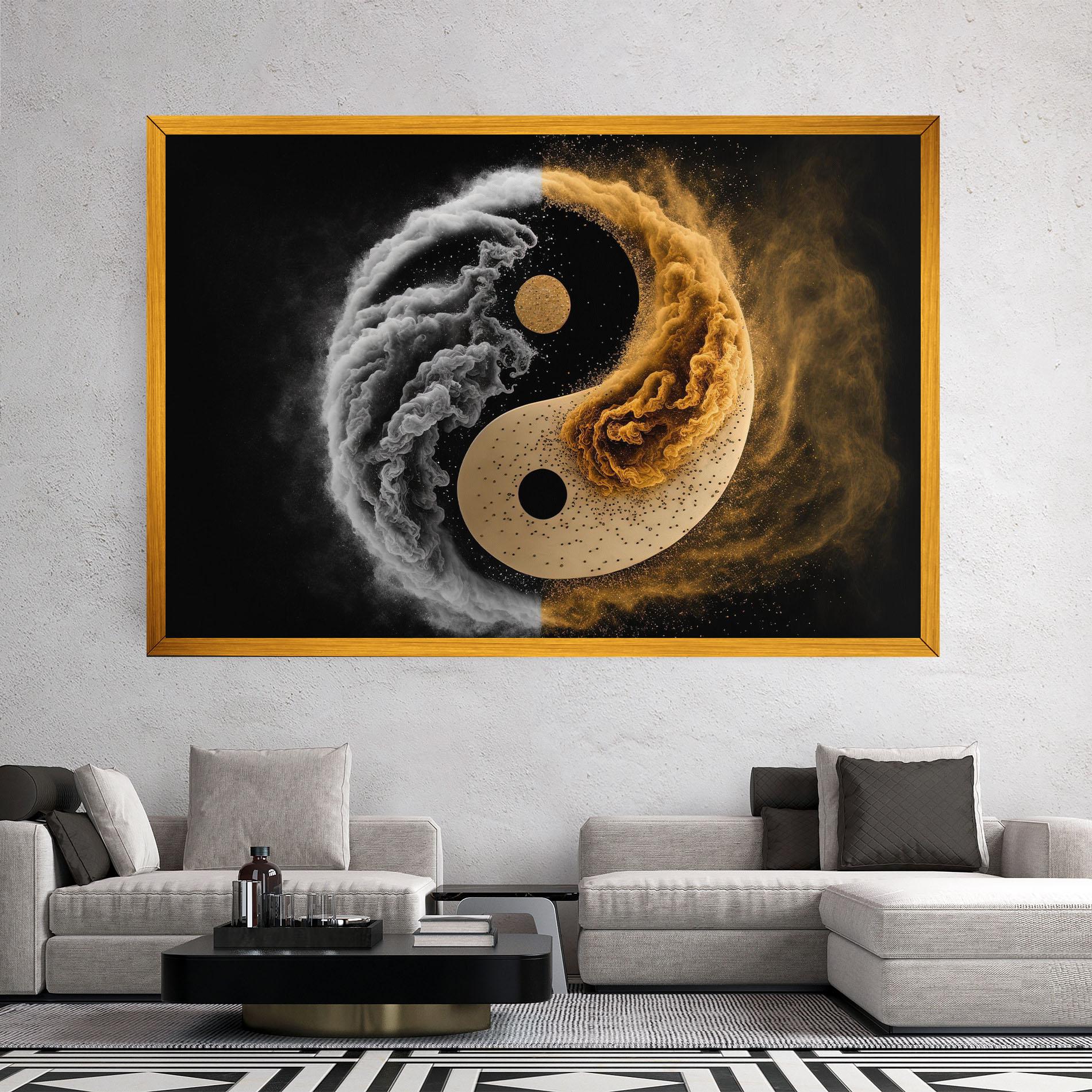 Vászonkép Cream Smoke Yinyang mockup 2