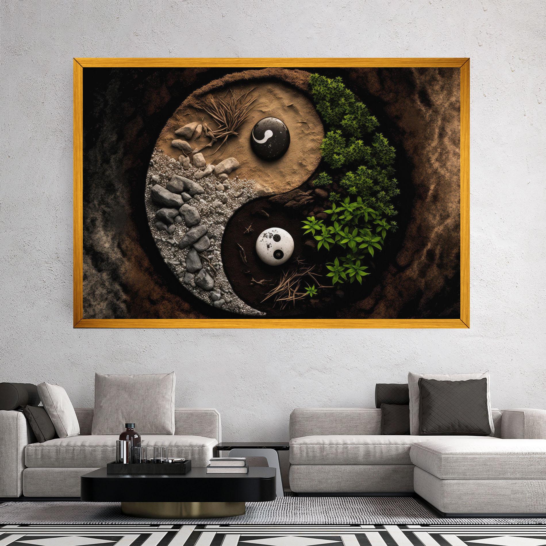 Vászonkép Nature Yinyang mockup 2