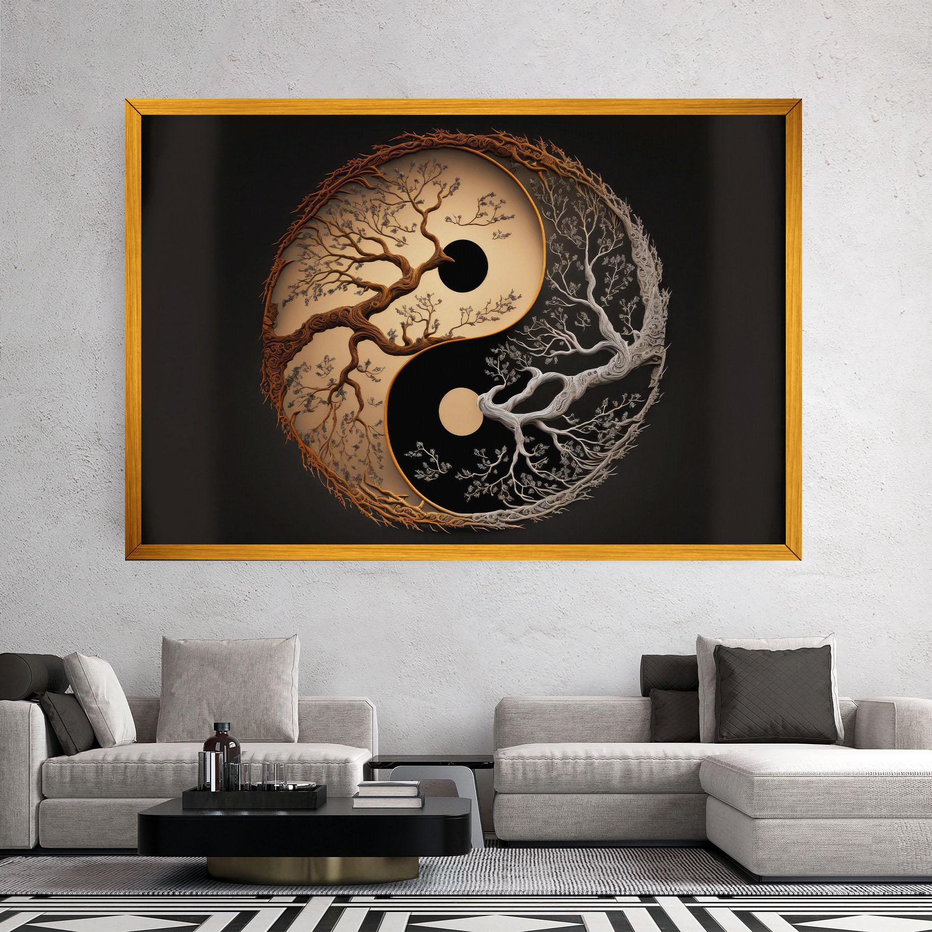 Vászonkép Old Tree Yinyang mockup 2