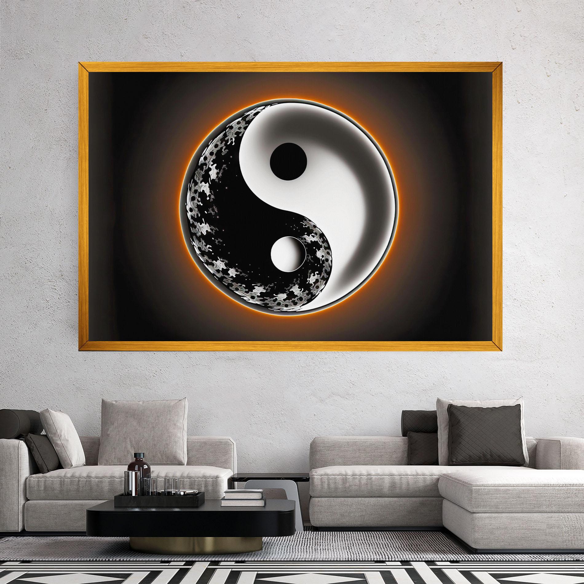 Vászonkép Purple Light Yinyang mockup 2
